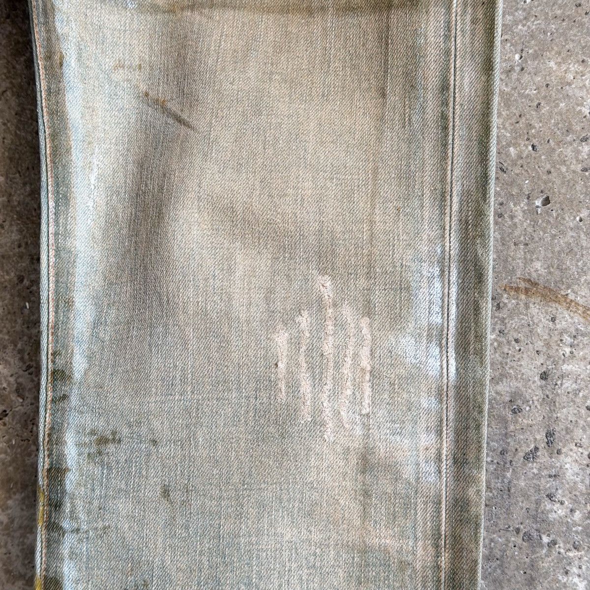 Dior × Hedi Slimane Dior SS04 “STRIP” Clawmark Bleu Claire Waxed Denim By Hedi Size US 34 / EU 50 - 7 Thumbnail