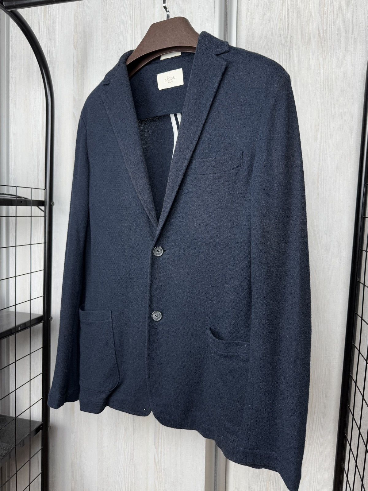 Altea Altea Milano navy blue lightweight unlined cardigan blazer Size 40R - 5 Thumbnail