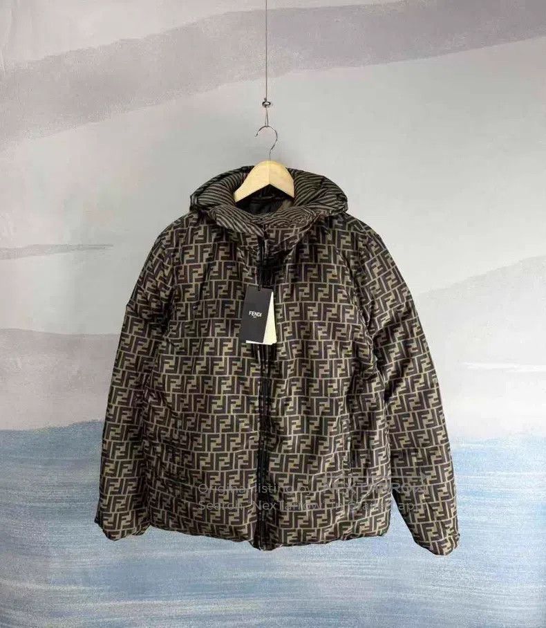 Other Fendi Brown Full Print Two-Sided Wear Hooded Down Jacket Size US M / EU 48-50 / 2 - 1 Thumbnail