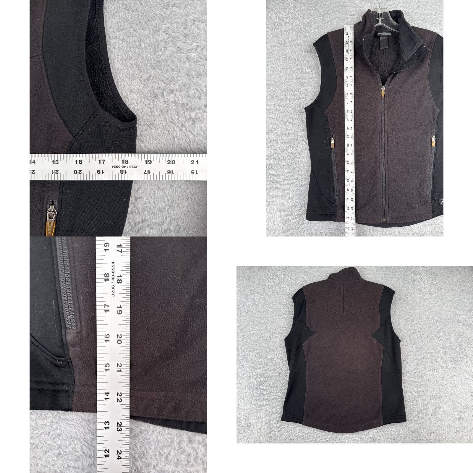 Vintage REI Vest Women Small Black Full Zip Long Sleeve Polyester Fleece Mock Neck READ Size S / US 4 / IT 40 - 8 Thumbnail