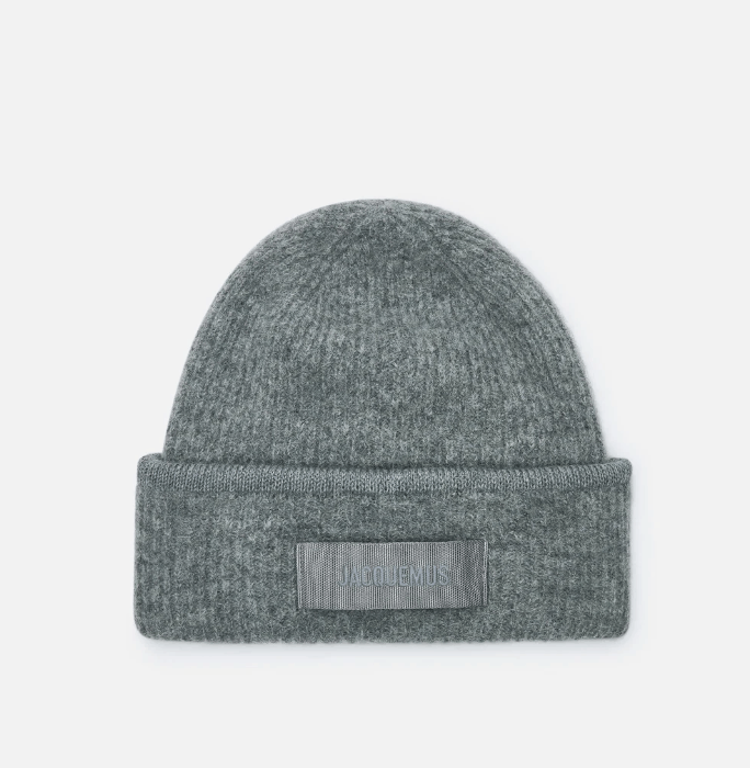Jacquemus BNWT AW25 JACQUEMUS LE BONNET GROS TUQUE BEANIE DARK GREY Size ONE SIZE - 1 Thumbnail