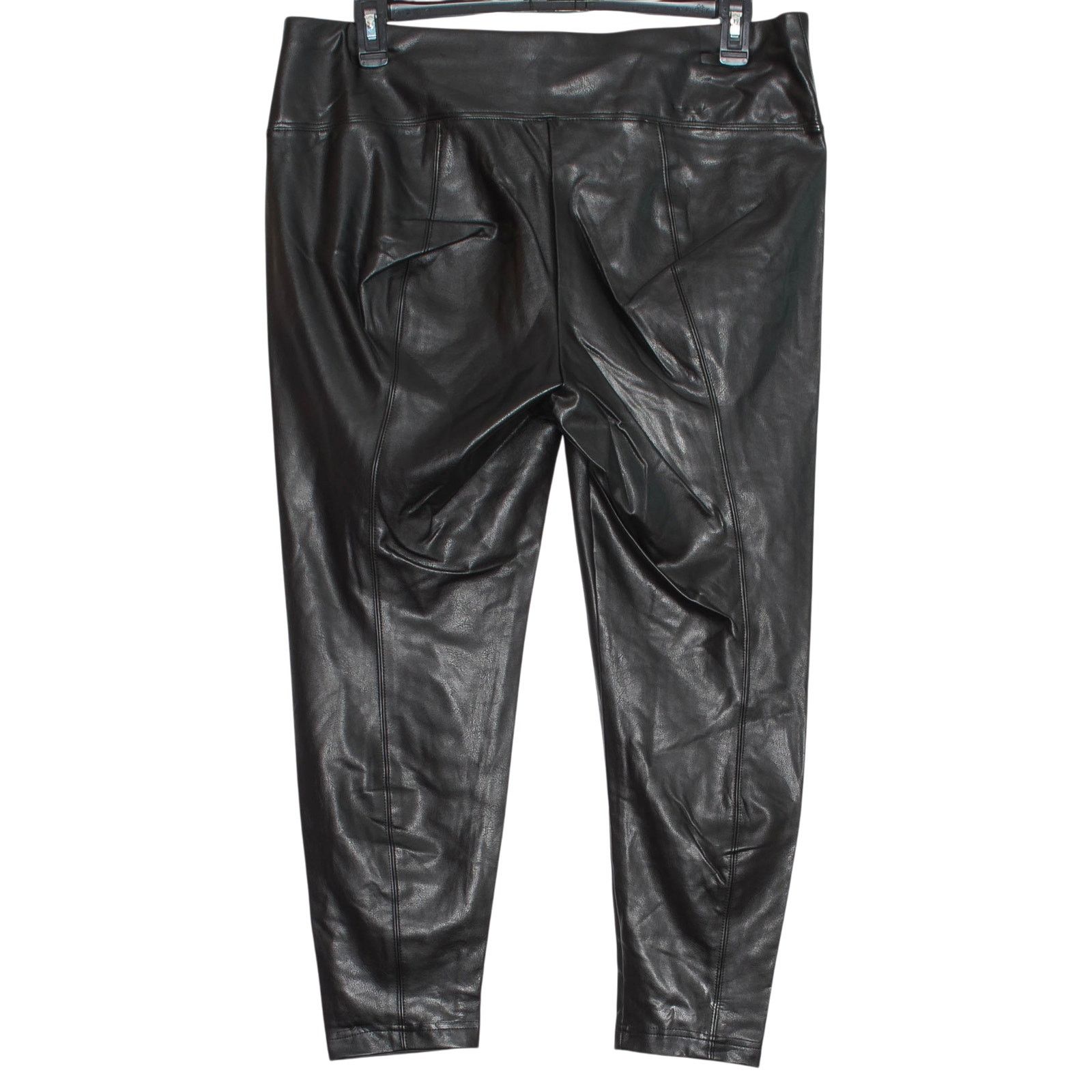 Other NWT Catherine Malandrino Faux Leather Pants Black 1X Pull On Size 37" - 2 Thumbnail