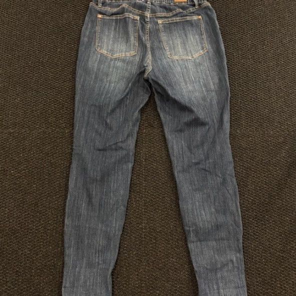 Vintage Judy Blue Jeans Los Angeles Women Blue Denim Slim Fit Size 30 11/30 Dark Wash Skinny Pants Size 30" / US 8 / IT 44 - 6 Thumbnail