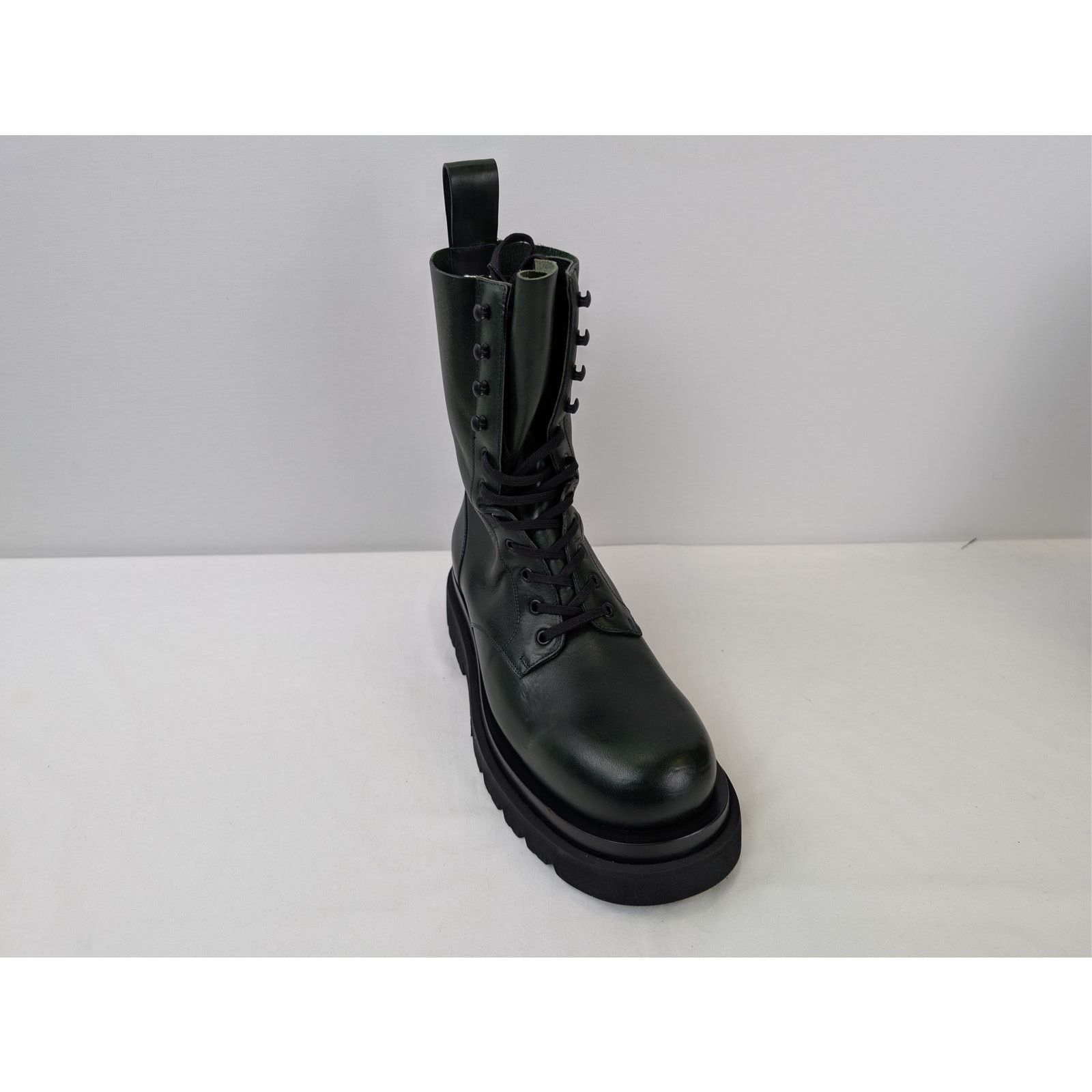 Bottega Veneta o1rshd1 Military Calf Lug Boots in Bottle Green Size US 11 / EU 44 - 3 Thumbnail