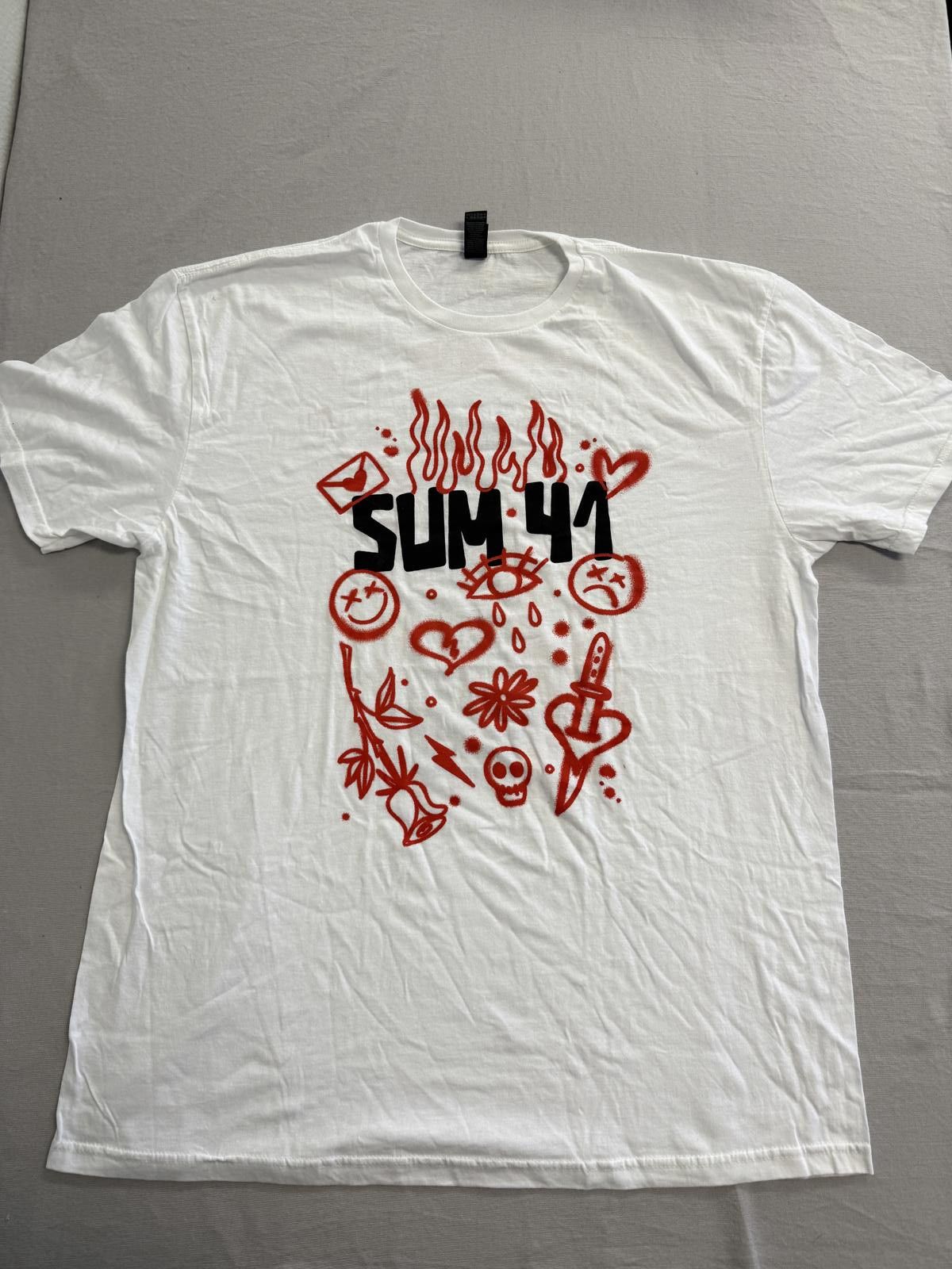 Designer Sum 41 Band T-shirt - Sum 41 Tour 2022 Notebook Sketches XL Size US XL / EU 56 / 4 - 1 Thumbnail