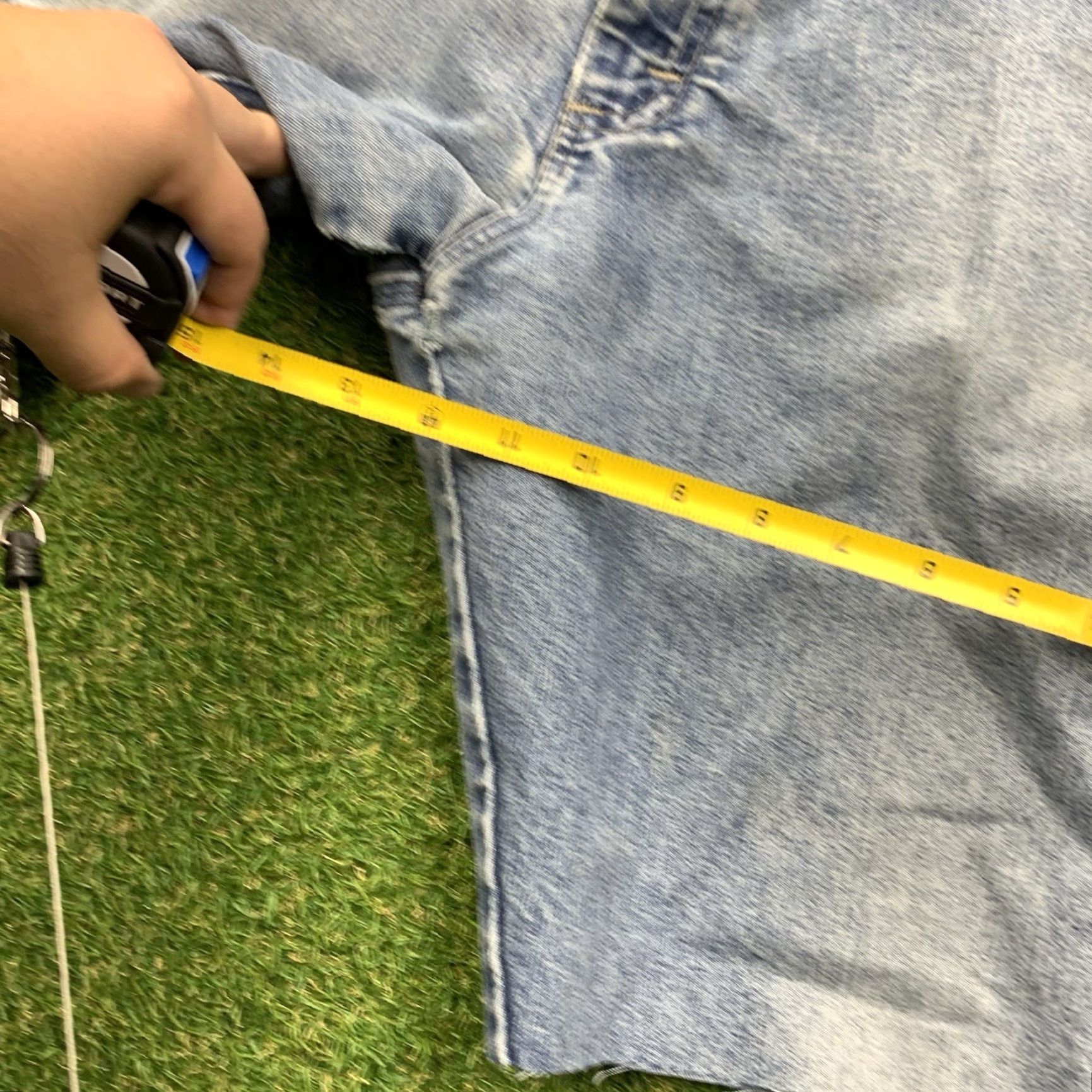 Wrangler VINTAGE Wrangler Jeans Shorts Mens 34 Blue Denim Carpenter Baggy 90s Denim Jeans Short? Size US 34 / EU 50 - 5 Thumbnail