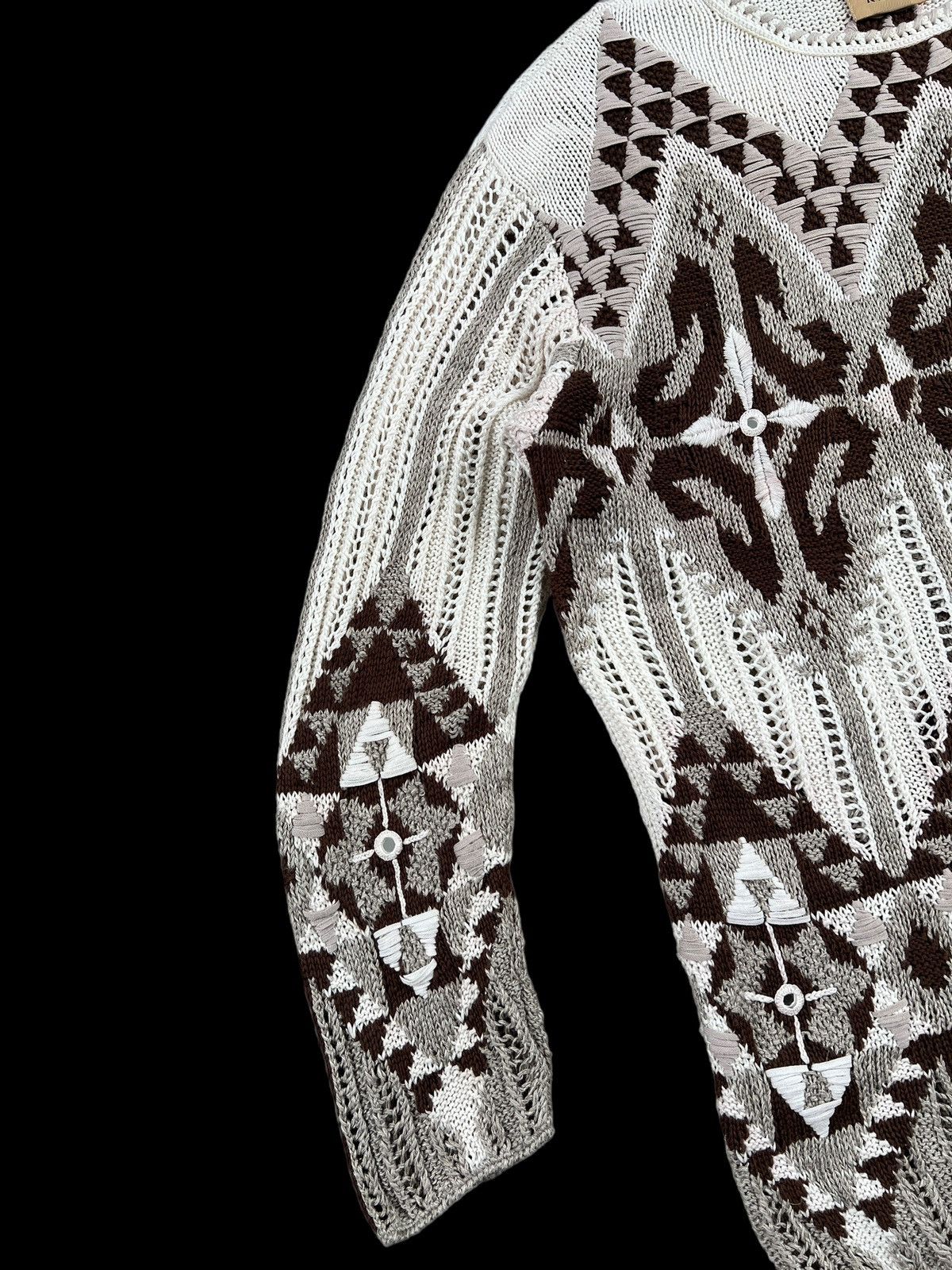 Designer × Japanese Brand × Yoshiyuki Konishi 1990 Ficce Yoshiyuki Konishi Handknit Oversized Sweater Size US XL / EU 56 / 4 - 4 Thumbnail