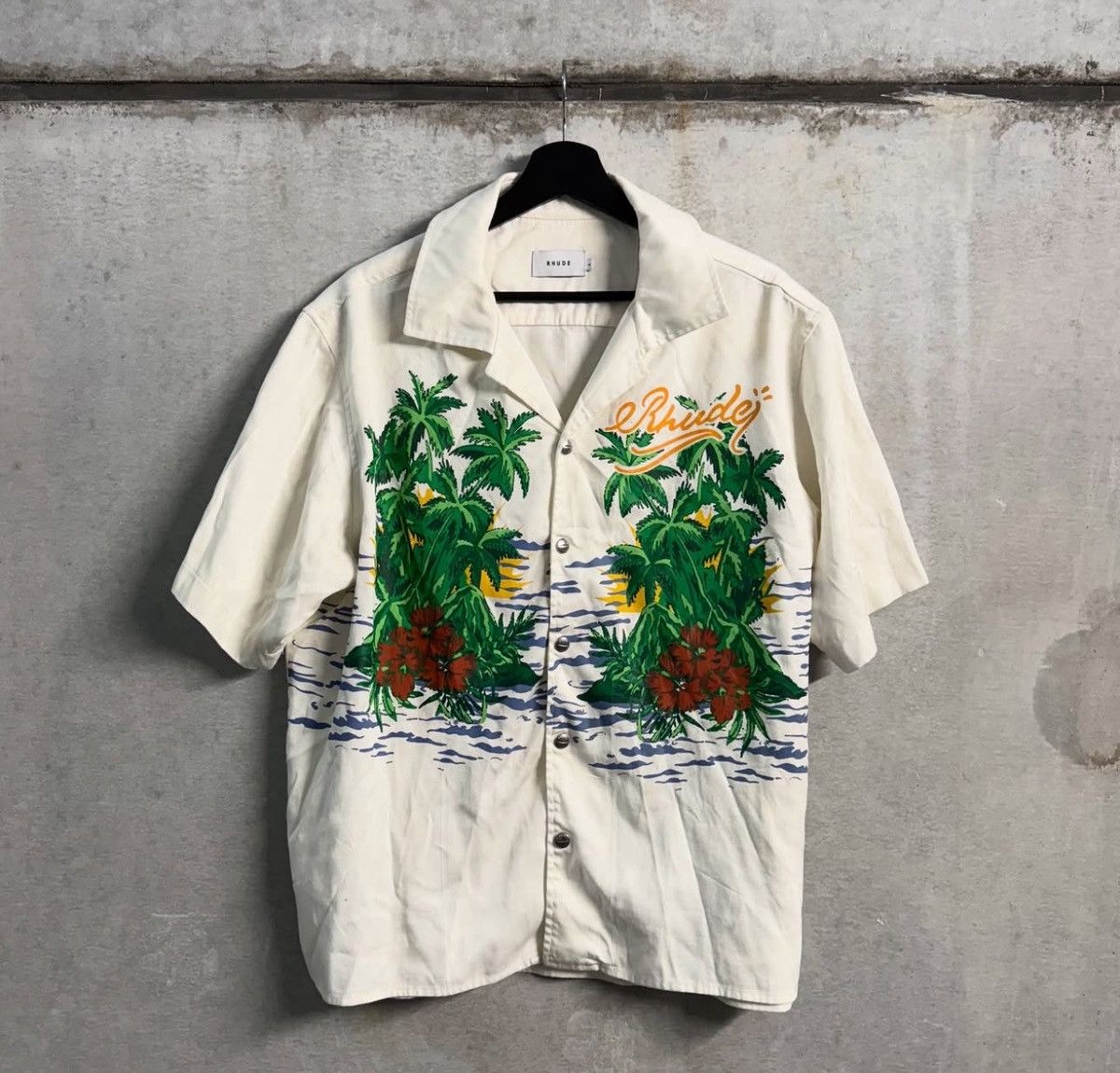 Rhude Rhude button-up hawaii white Size US M / EU 48-50 / 2 - 1 Thumbnail