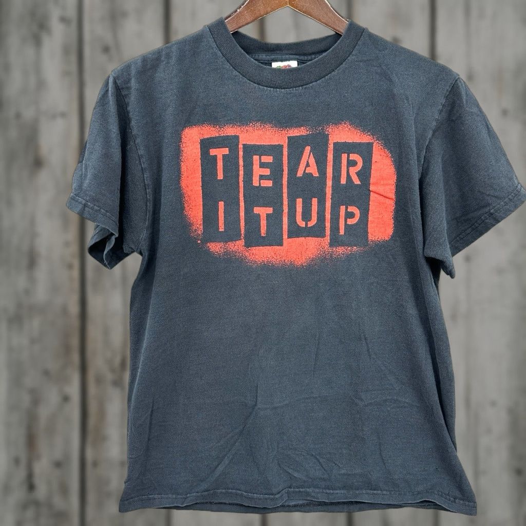 Fruit Of The Loom VINTAGE Tear It Up Black Flag Tour Shirt Men M Hardcore Punk Rock Band Last Line Shirt M Black Cotton Jersey Short Sleeve Crew Neck Rock Size US M / EU 48-50 / 2 - 1 Thumbnail