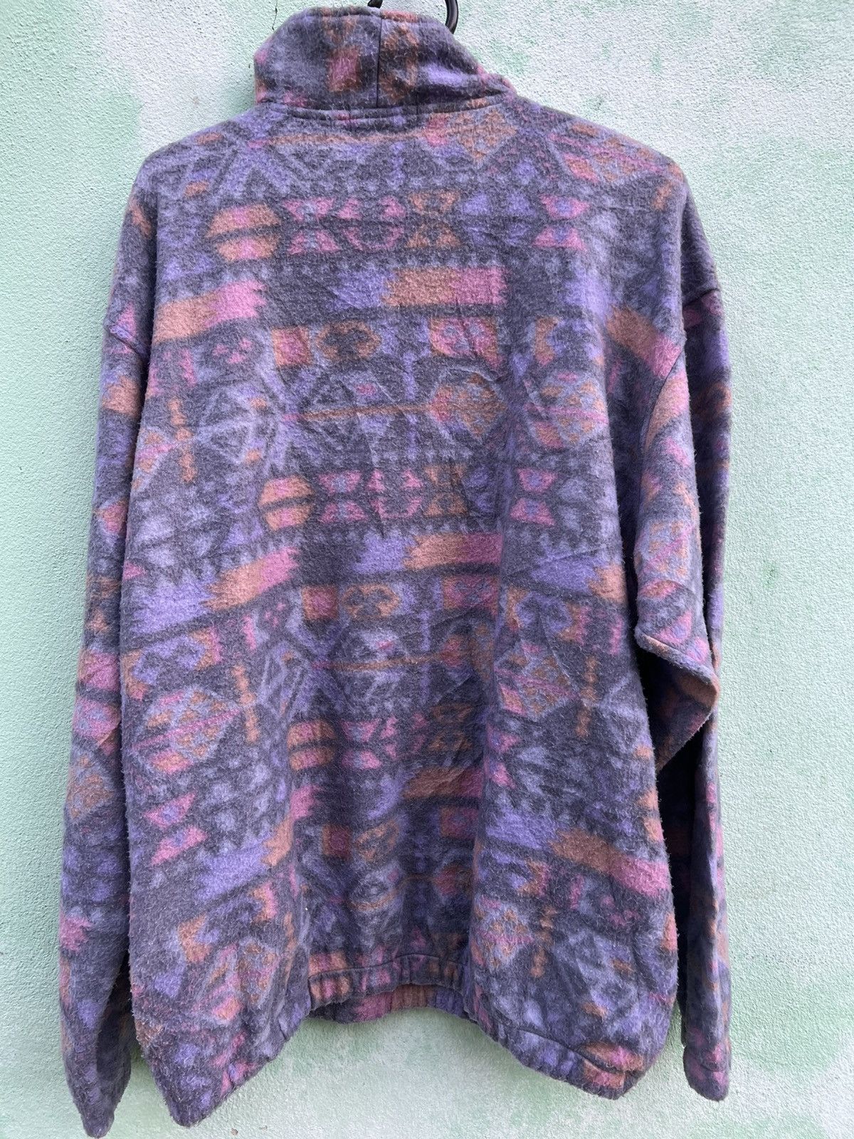 Vanson Leathers Vtg VANSON Sportswear Whistler Fleece Aztec Pattern Pullover Size US XL / EU 56 / 4 - 8 Thumbnail