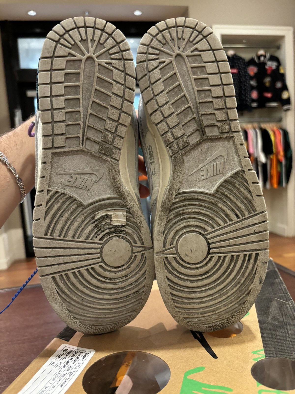 Nike × Off-White Nike Dunk Low Off-White Lot 48 Size US 9.5 / EU 42-43 - 7 Thumbnail