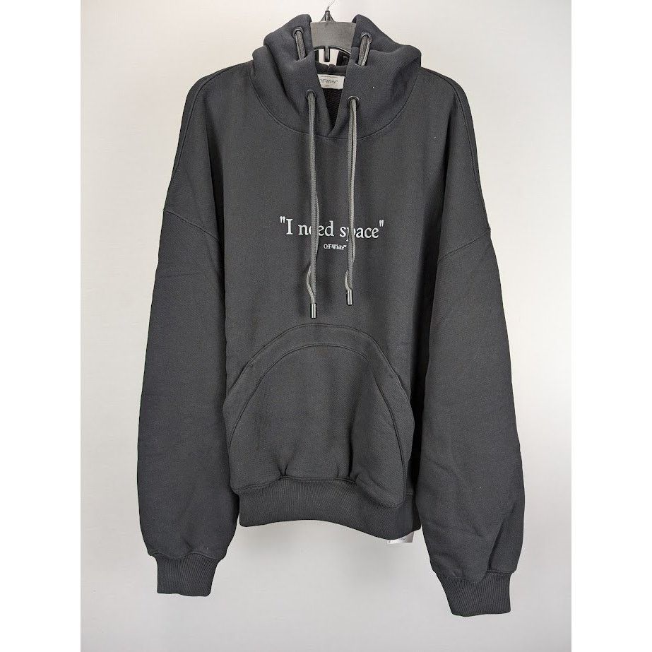 Off-White o1rshd1 Give Me Space DBL String Hoodie in Black / White Size US L / EU 52-54 / 3 - 3 Thumbnail