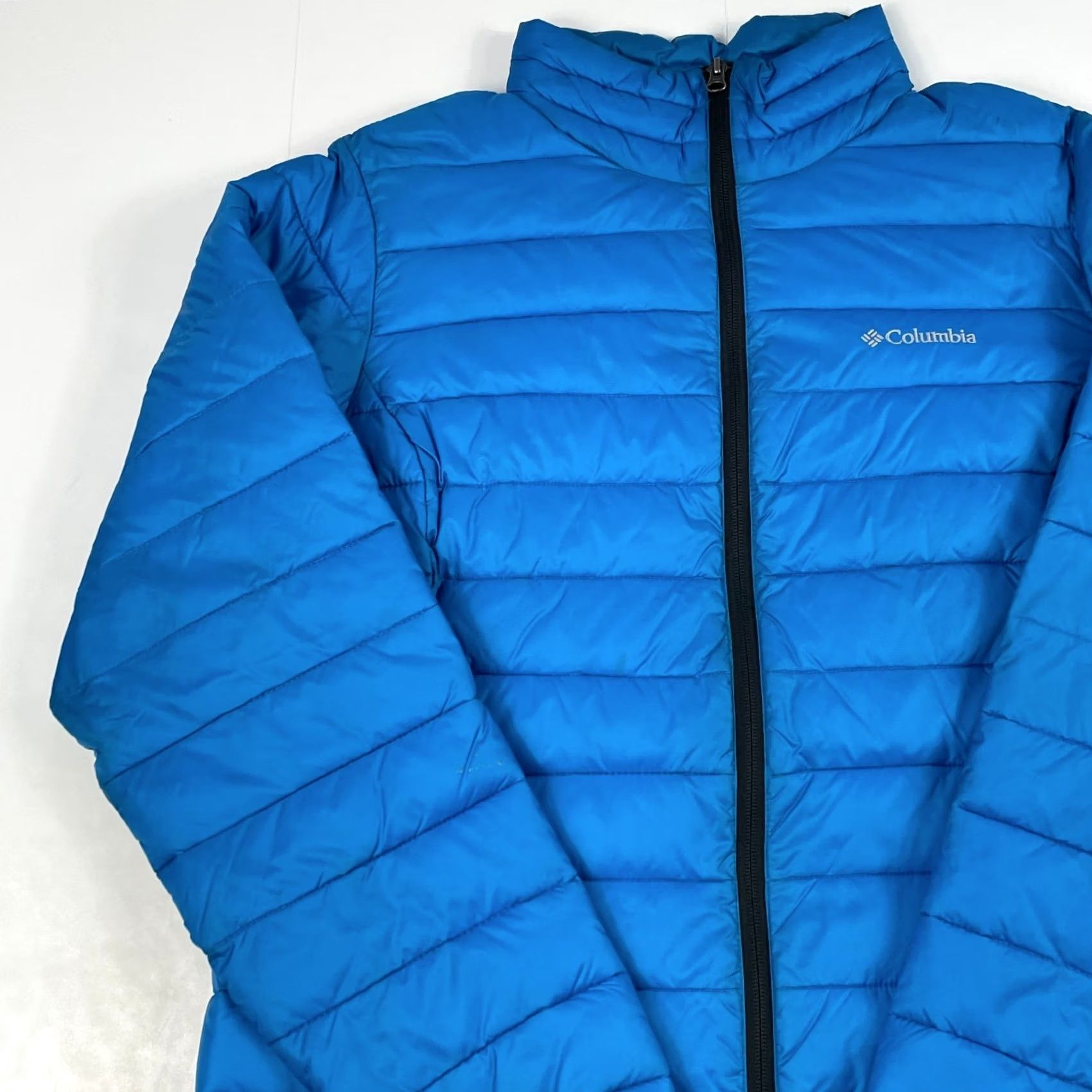Vintage Columbia Jacket Women Large Blue Powder Lite Puffer Full Zip Hiking Snowboarding Size L / US 10 / IT 46 - 2 Thumbnail