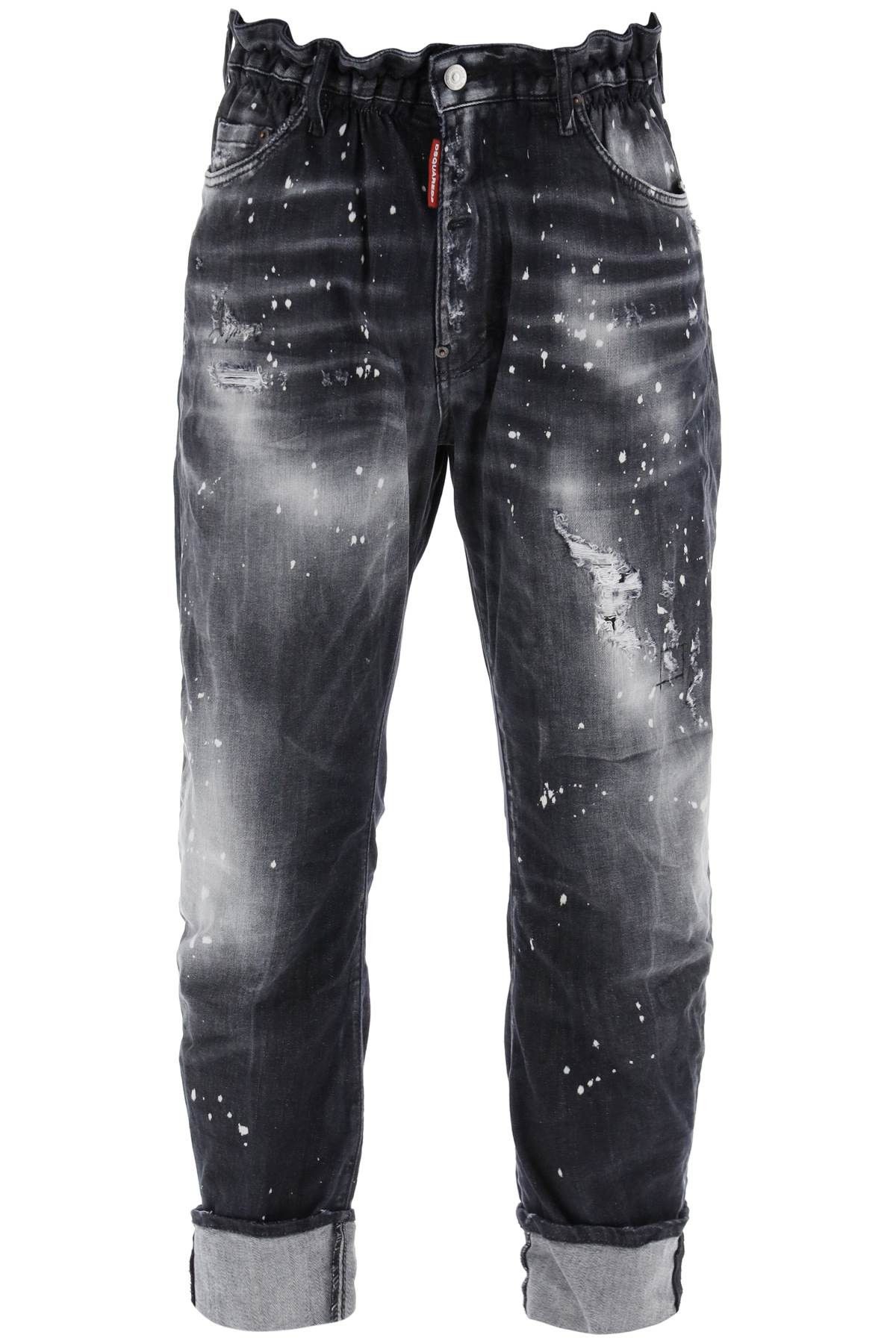 image of Dsquared2 Black Ripped Wash Big Brother Jeans For Men in Nero (Size 34)