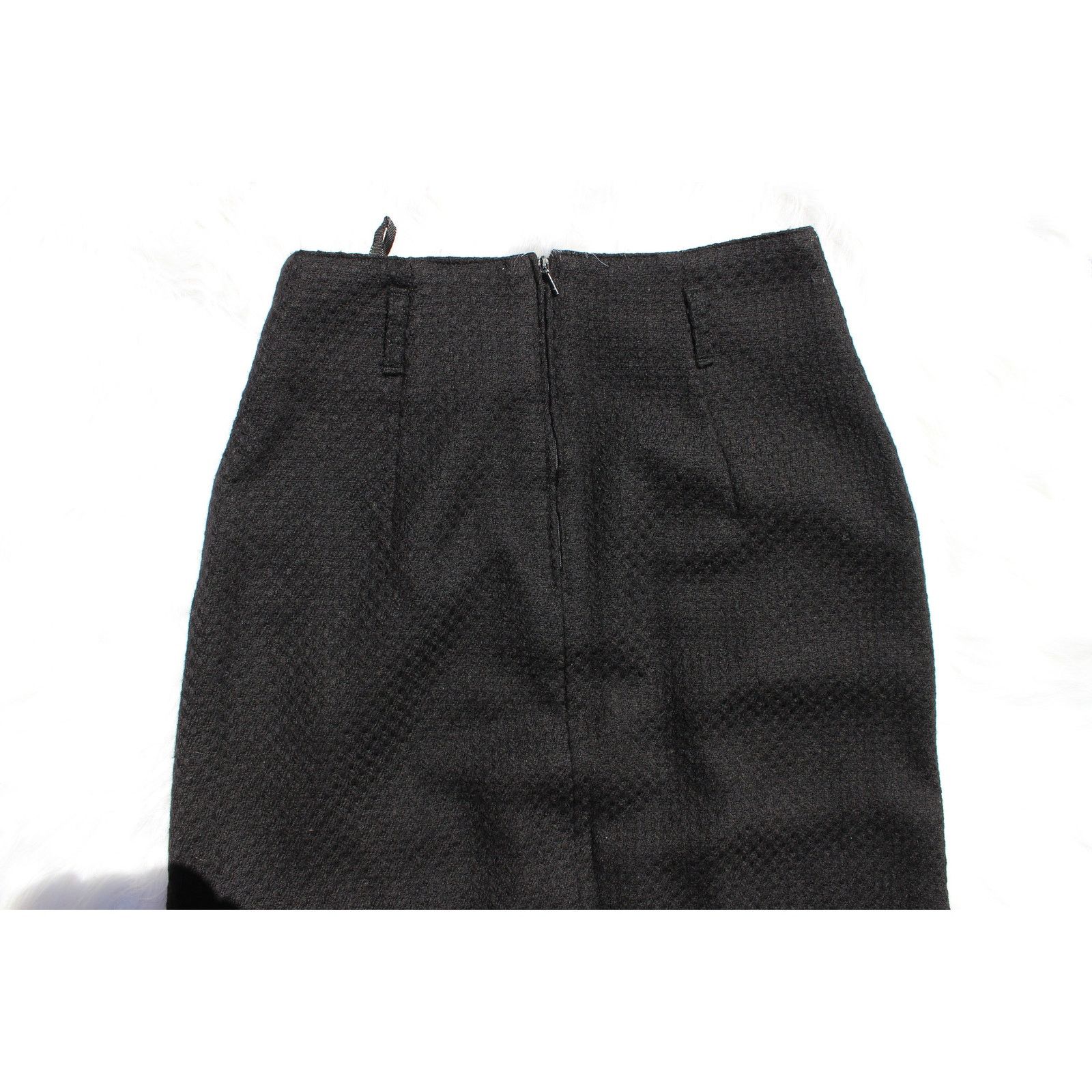 Other Steilmann Vintage Size 6 Wool Pleated Black Pencil Skirt Size 28" / US 6 / IT 42 - 7 Thumbnail