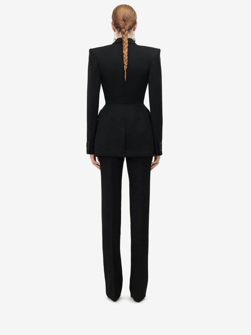 Alexander McQueen o1srvl11e0326 Trompe-L'œil Single-Breasted Jacket in Black Size XL / US 12-14 / IT 48-50 - 4 Thumbnail