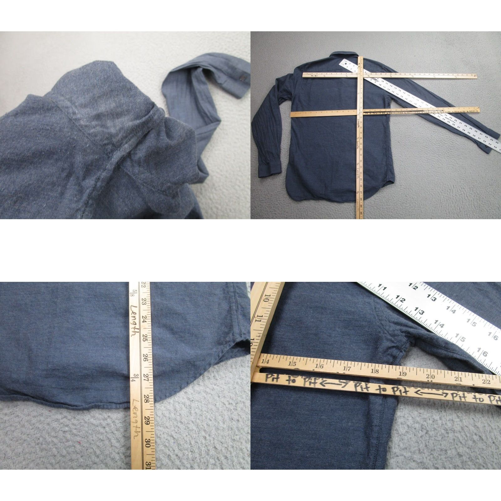 Theory Theory Button-Up Shirt Mens Small Blue Long Sleeve Casual Workwear Size US S / EU 44-46 / 1 - 8 Thumbnail