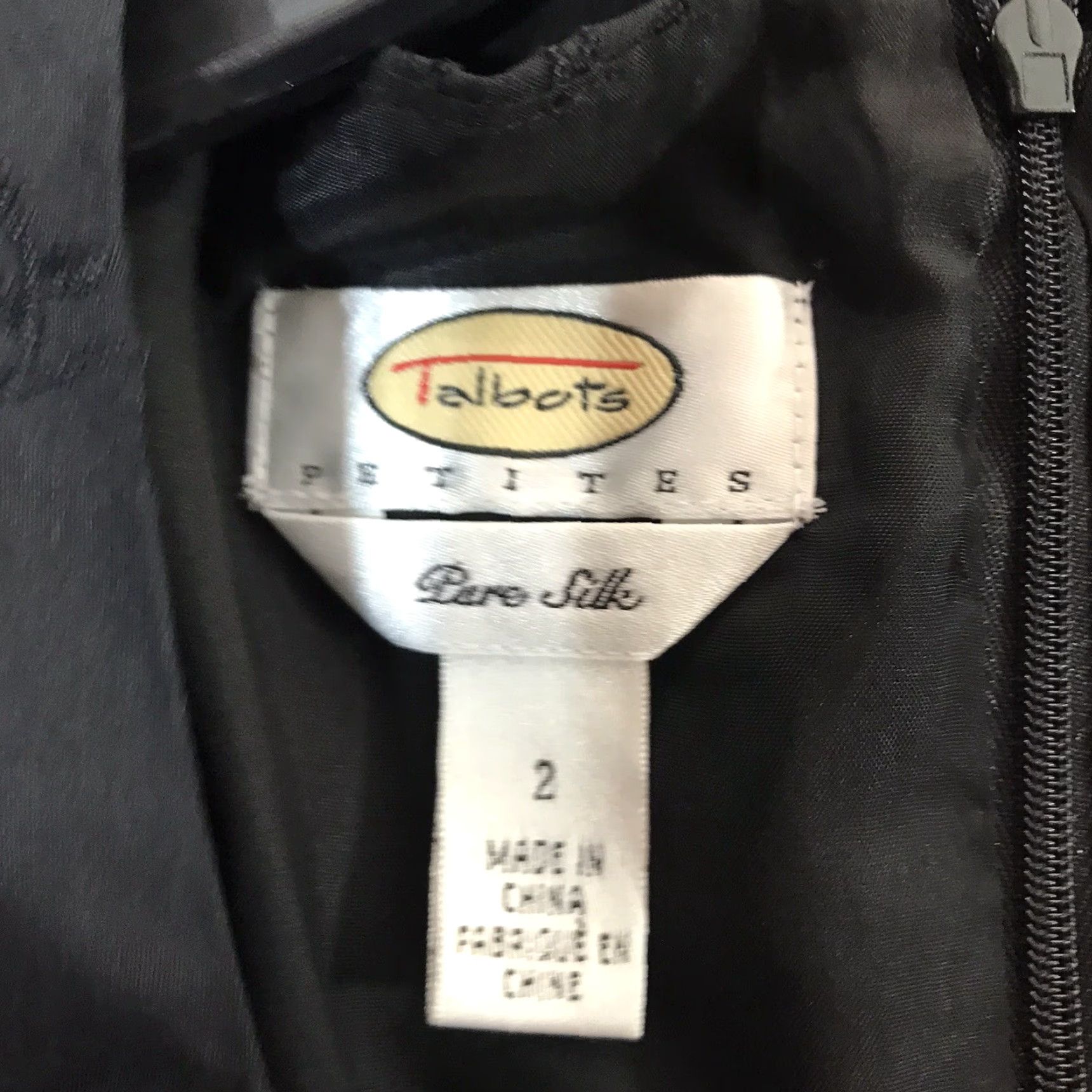 Talbots VINTAGE Talbots Petites Black Silk Sheath Dress 2 Women's Knee-Length Party Cocktail Business Summer Size XS / US 0-2 / IT 36-38 - 6 Thumbnail