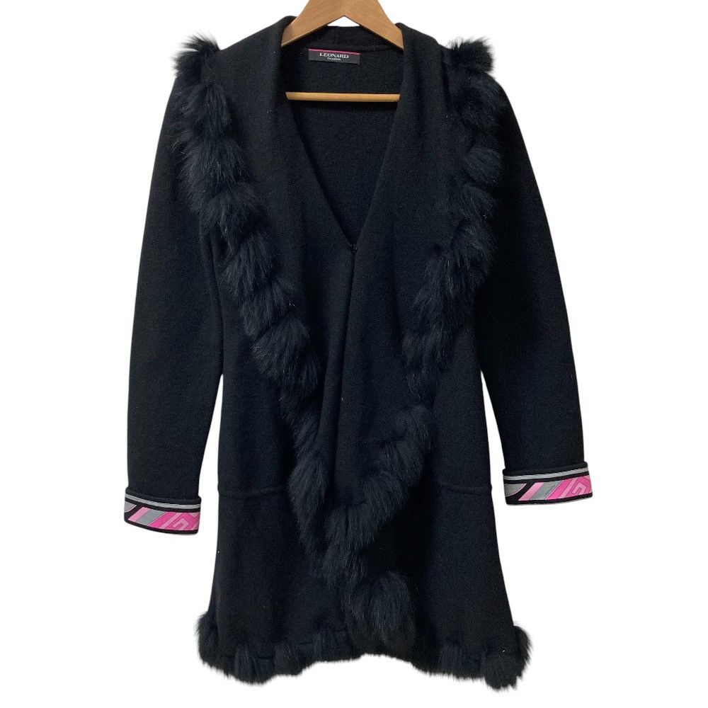 Other Leonard LEONARD FASHION Fox Fur Wool Coat Outerwear DUTY FREE for USA Size ONE SIZE - 1 Thumbnail