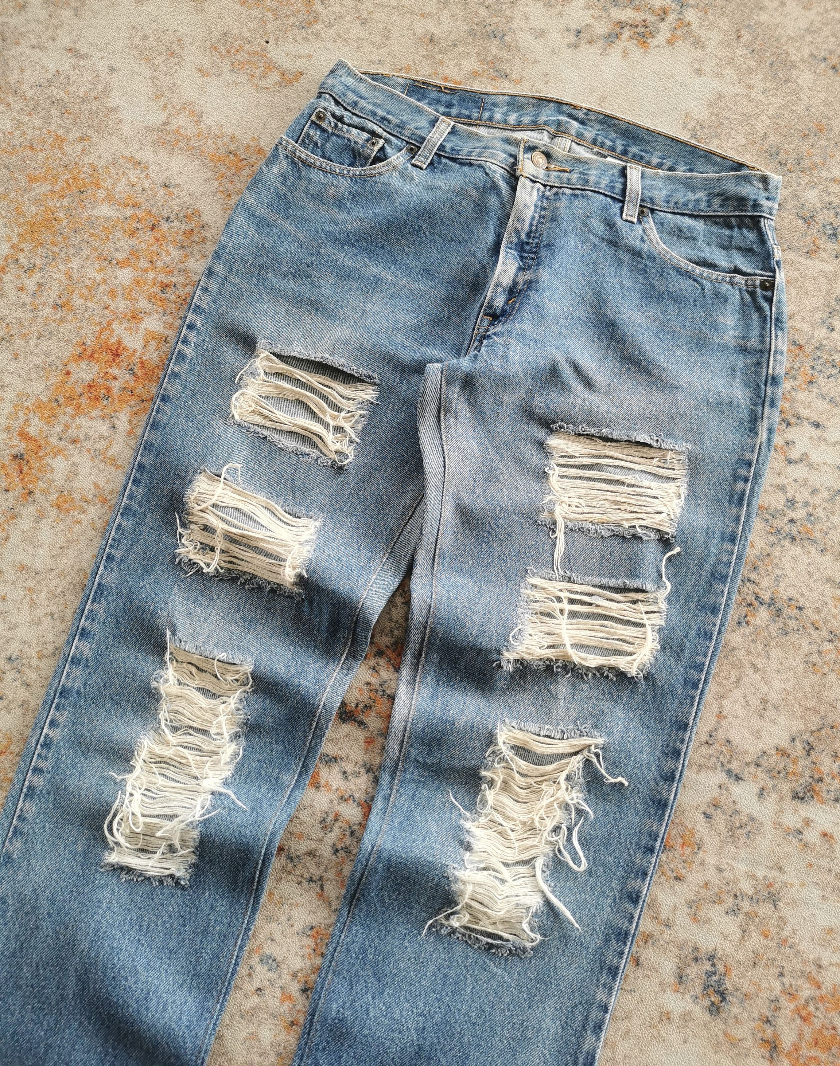 Levi's 90s vintage levis orange tab distressed jeans size 32'x29.5' Size 32" / US 10 / IT 46 - 5 Thumbnail