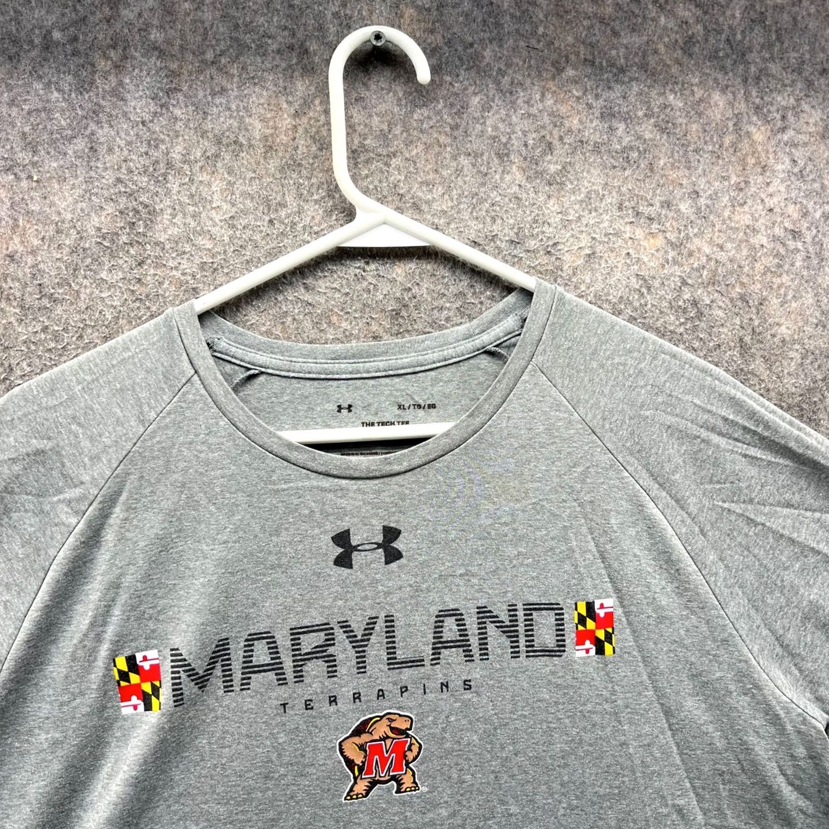Under Armour VINTAGE Under armour Shirt Mens XL Gray Crewneck Tech Tee Maryland Terrapins Football Size US XL / EU 56 / 4 - 3 Thumbnail