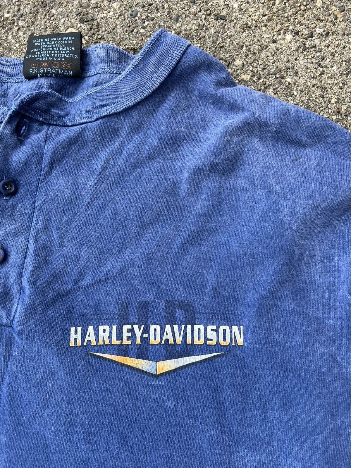 Harley Davidson × Vintage Vintage 1990s Single Stitch Harley Davidson Shirt XL Size US XL / EU 56 / 4 - 4 Thumbnail