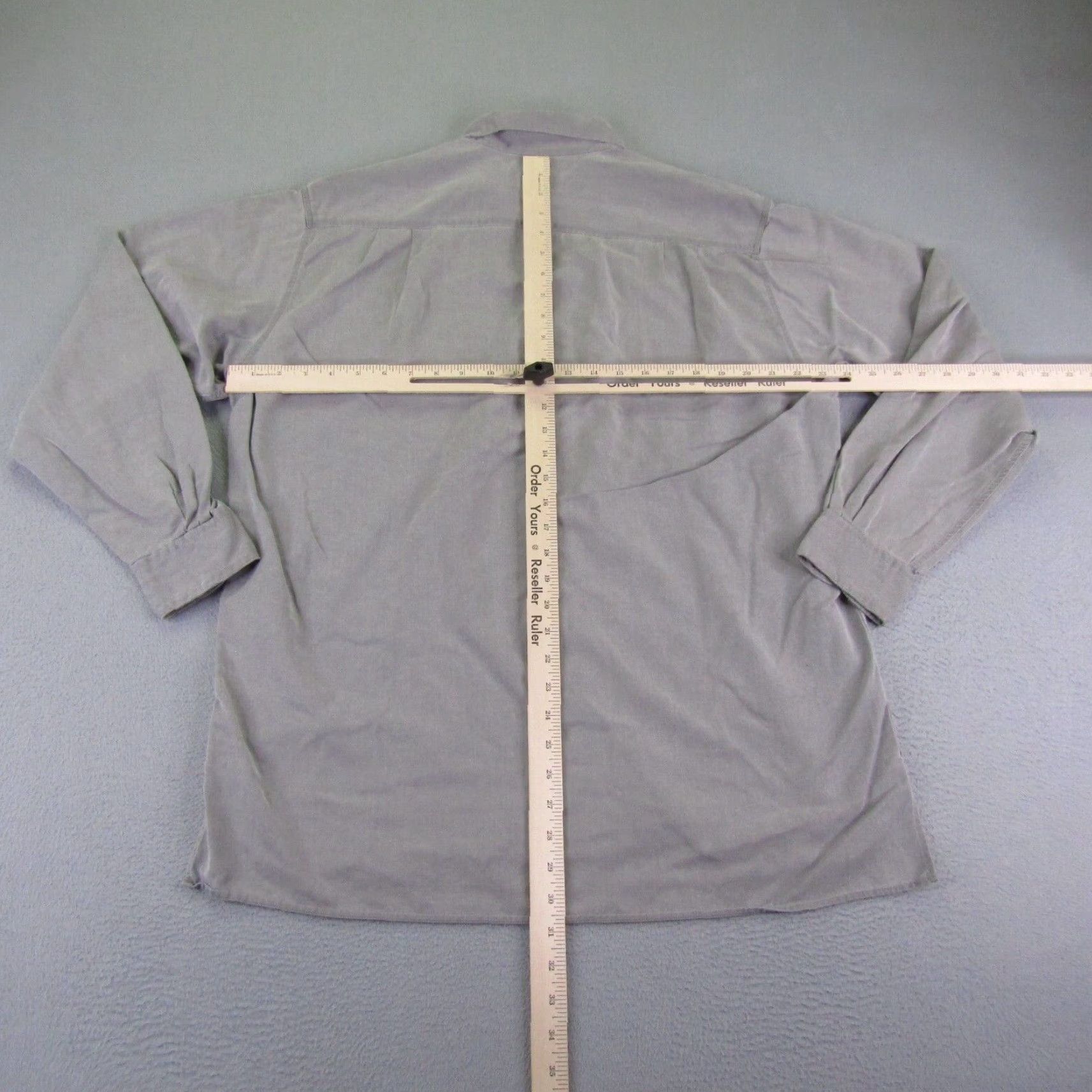 Ermenegildo Zegna VINTAGE Ermenegildo Zegna Shirt Mens Large Gray Long Sleeve Button Up Cotton Lyocell Size US L / EU 52-54 / 3 - 5 Thumbnail