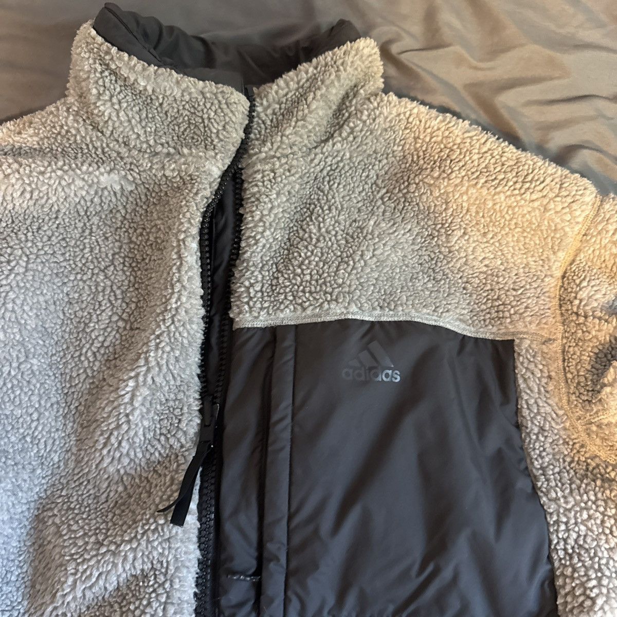 Adidas Adidas Sherpa Reversible Jacket GF0051 Gray High Pile Size US L / EU 52-54 / 3 - 2 Thumbnail