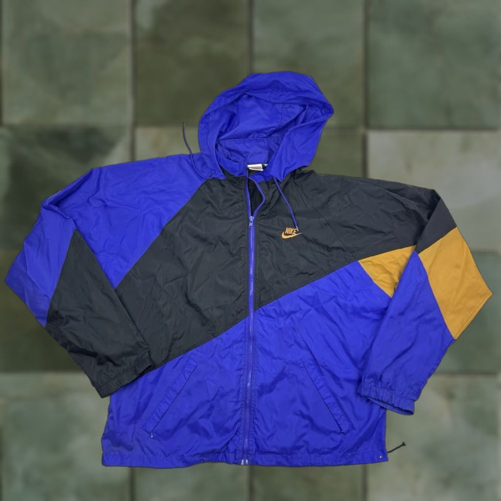 Nike VINTAGE Nike Windbreaker Jacket Adult Large Purple Lightweight 90s Mens Size US L / EU 52-54 / 3 - 1 Thumbnail
