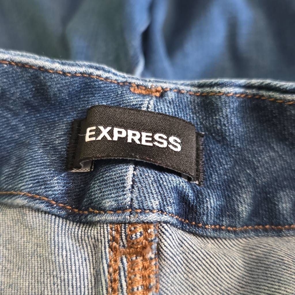 Express Express Women's Size 6/8/10 Short Blue Skinny High Rise 4Way Size 28" / US 6 / IT 42 - 2 Thumbnail