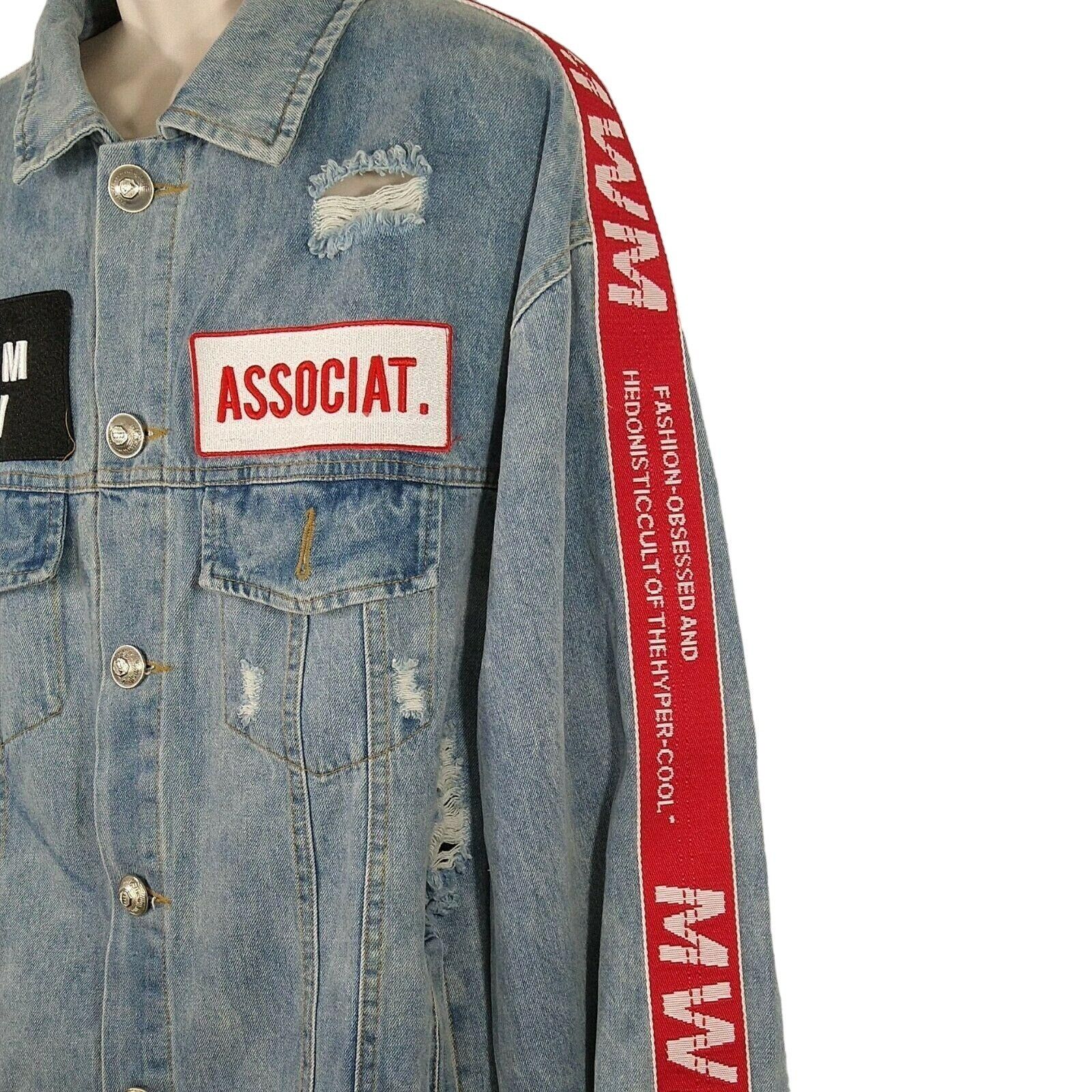 Other Mod Wave Movement Denim Jean Jacket Button Up Men Size XL Size US XL / EU 56 / 4 - 5 Thumbnail
