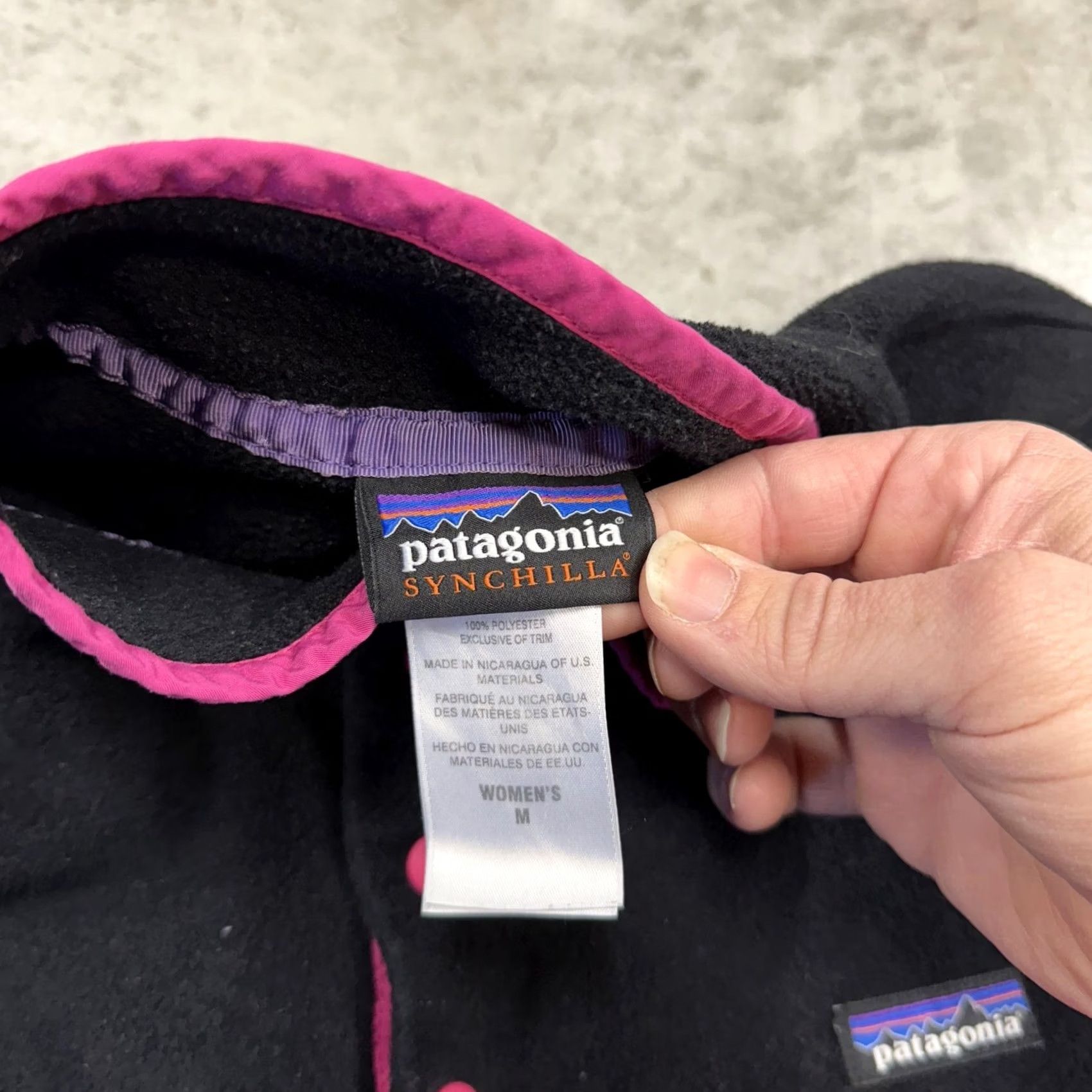 Patagonia Patagonia Synchilla Snap-T Fleece Pullover Womens M Black Pink Sweater Size M / US 6-8 / IT 42-44 - 5 Thumbnail