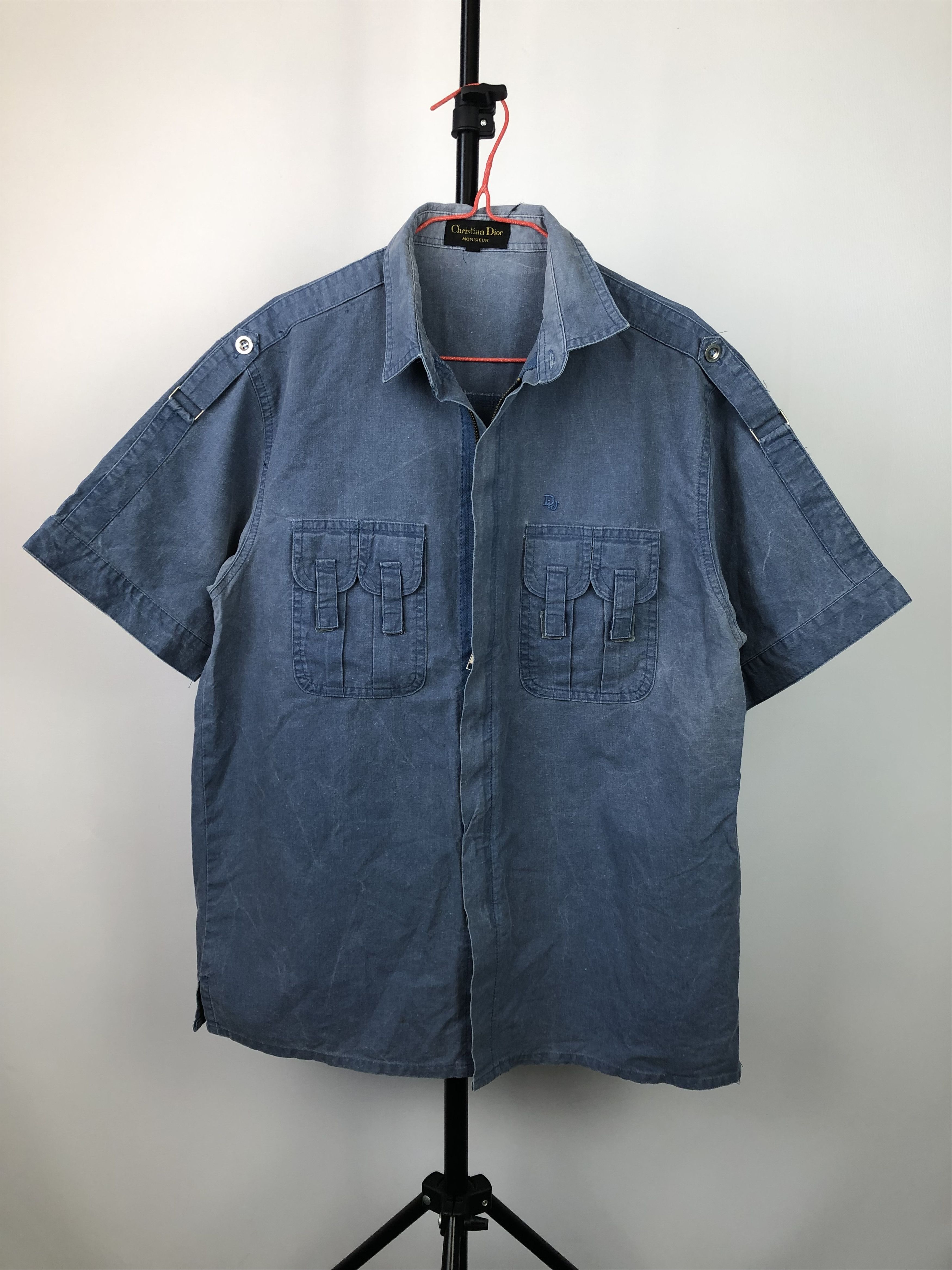 Christian Dior Monsieur 90s Christian Dior Monsieur Multipocket Stone Washed Shirt Size US L / EU 52-54 / 3 - 1 Thumbnail