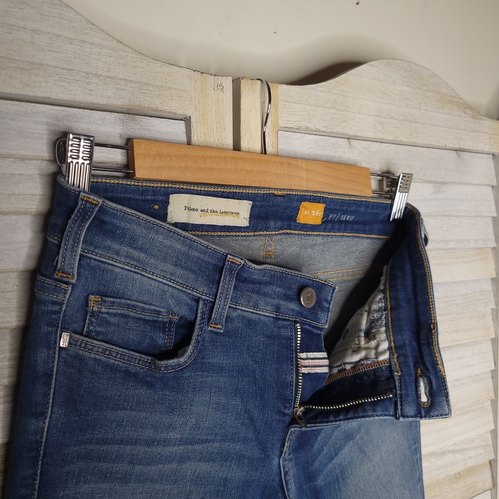 Anthropologie Pilcro Anthropologie Stretch Skinny Jeans 26 Tall Size 28" / US 6 / IT 42 - 5 Thumbnail