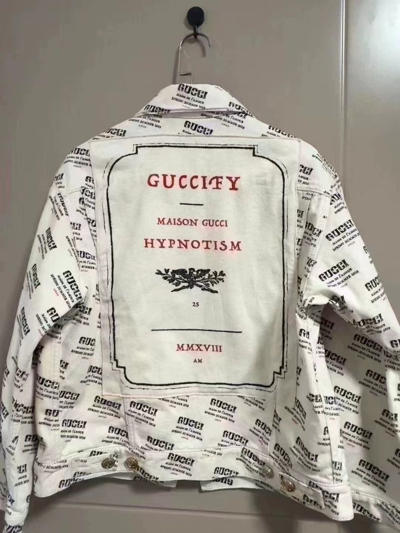 Gucci Gucci Full logo bullet screen denim jacket 2501-Nextarrow Size US S / EU 44-46 / 1 - 2 Thumbnail