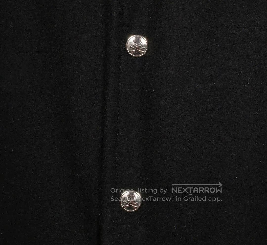 Mastermind Japan Hooded Varsity Jacket with Skull Lip Patches. Size US S / EU 44-46 / 1 - 5 Thumbnail