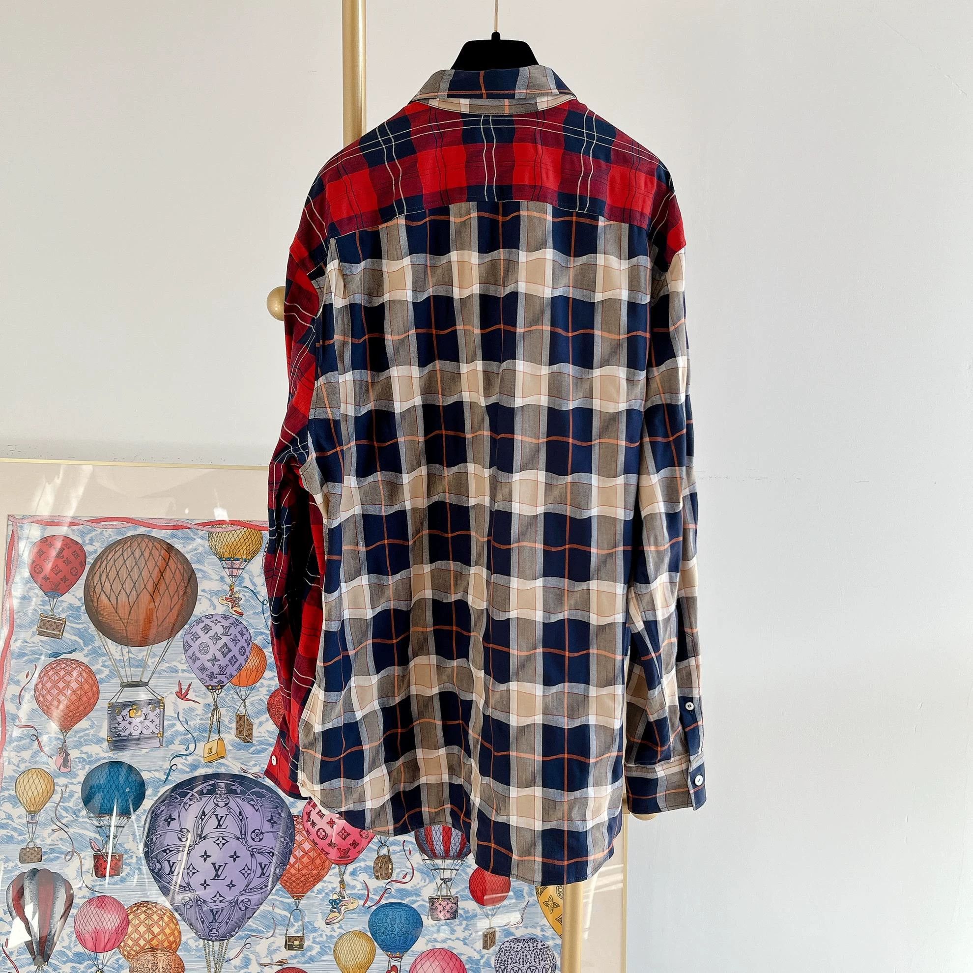 Loewe Loewe colorblock check embroidered shirt 40 0303 Size XL / US 12-14 / IT 48-50 - 2 Thumbnail