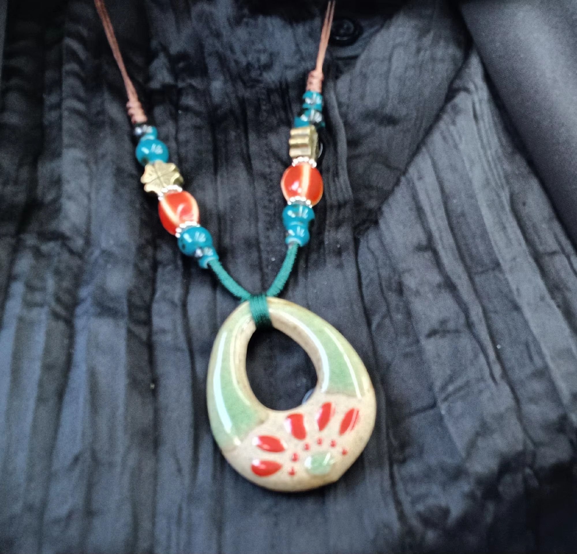Handmade Vintage Pendant Necklace Handmade Jewelry Gift For Her Size ONE SIZE - 1 Thumbnail