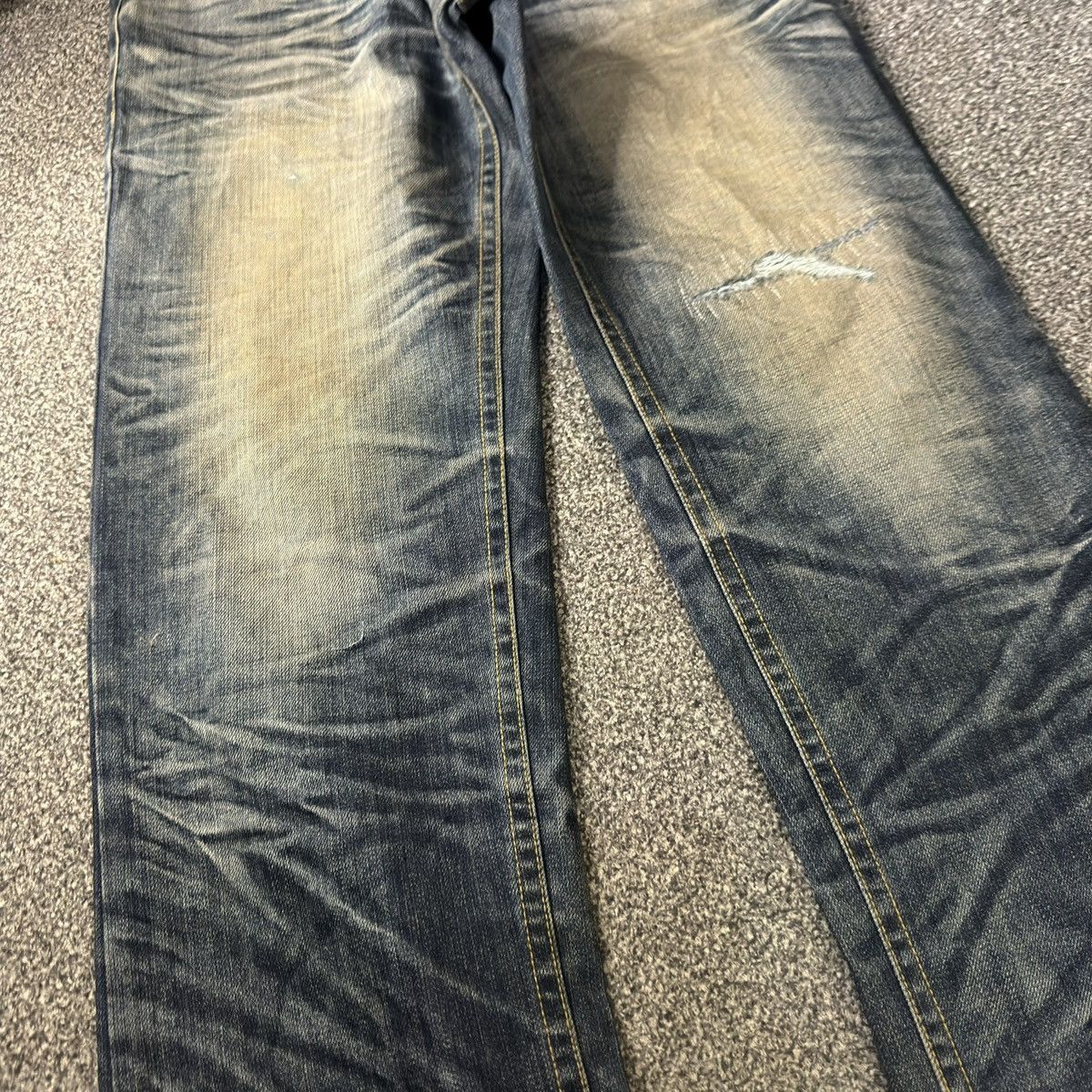 If Six Was Nine Y2k Attemp ConyCuny Boy Distressed Whisker Denim Size US 32 / EU 48 - 7 Thumbnail