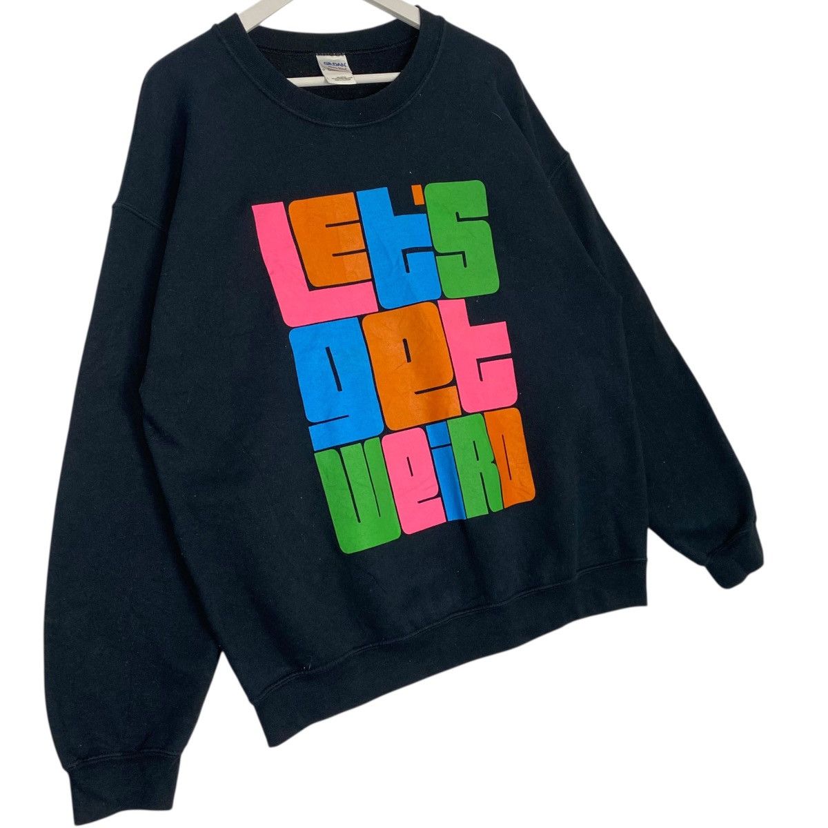 Other Vintage Gildan Big Logo Printed Crewneck Sweatshirt Black L Size US L / EU 52-54 / 3 - 3 Thumbnail