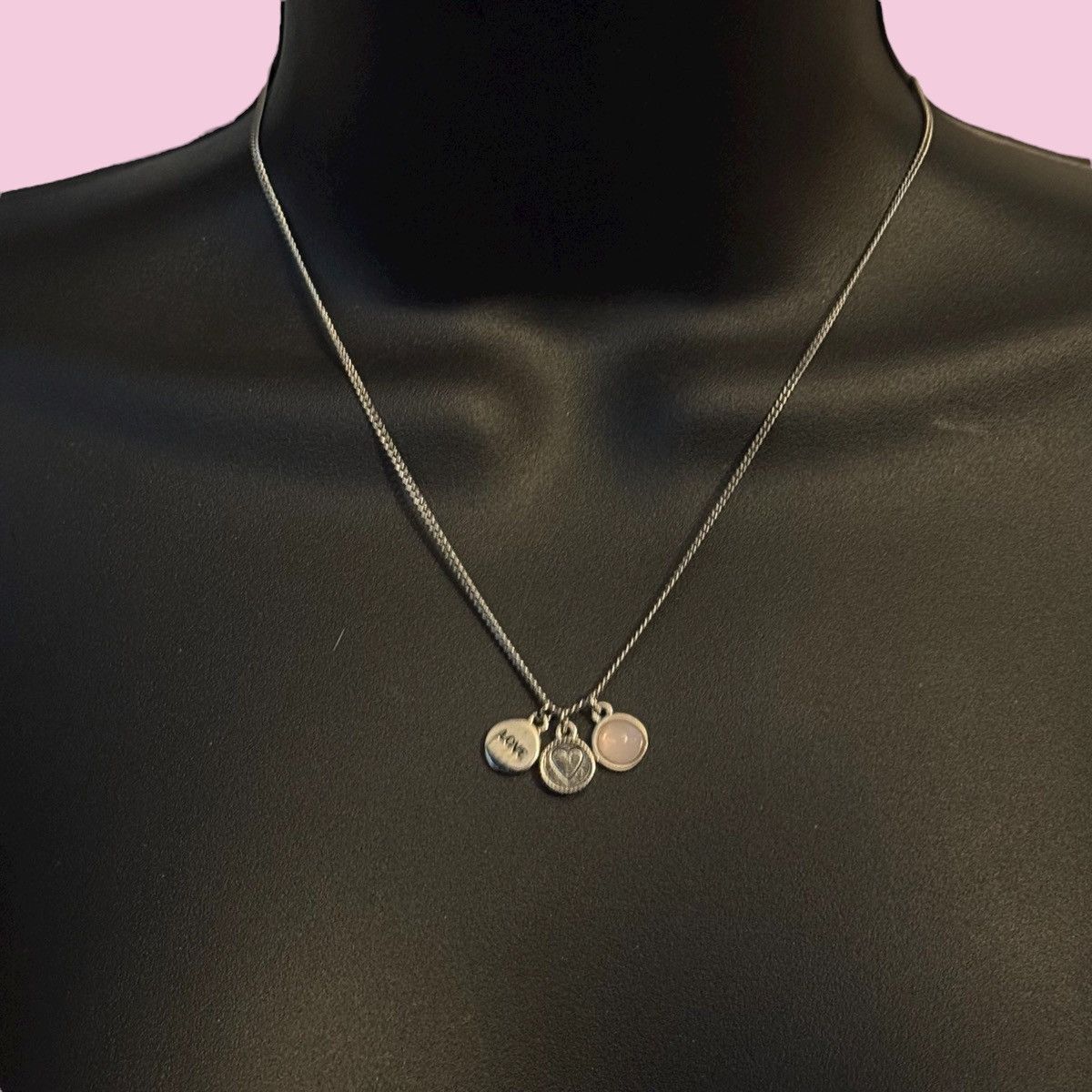 BCBGeneration BCBGeneration silver tone Love theme charm pendant necklace Size ONE SIZE - 1 Thumbnail