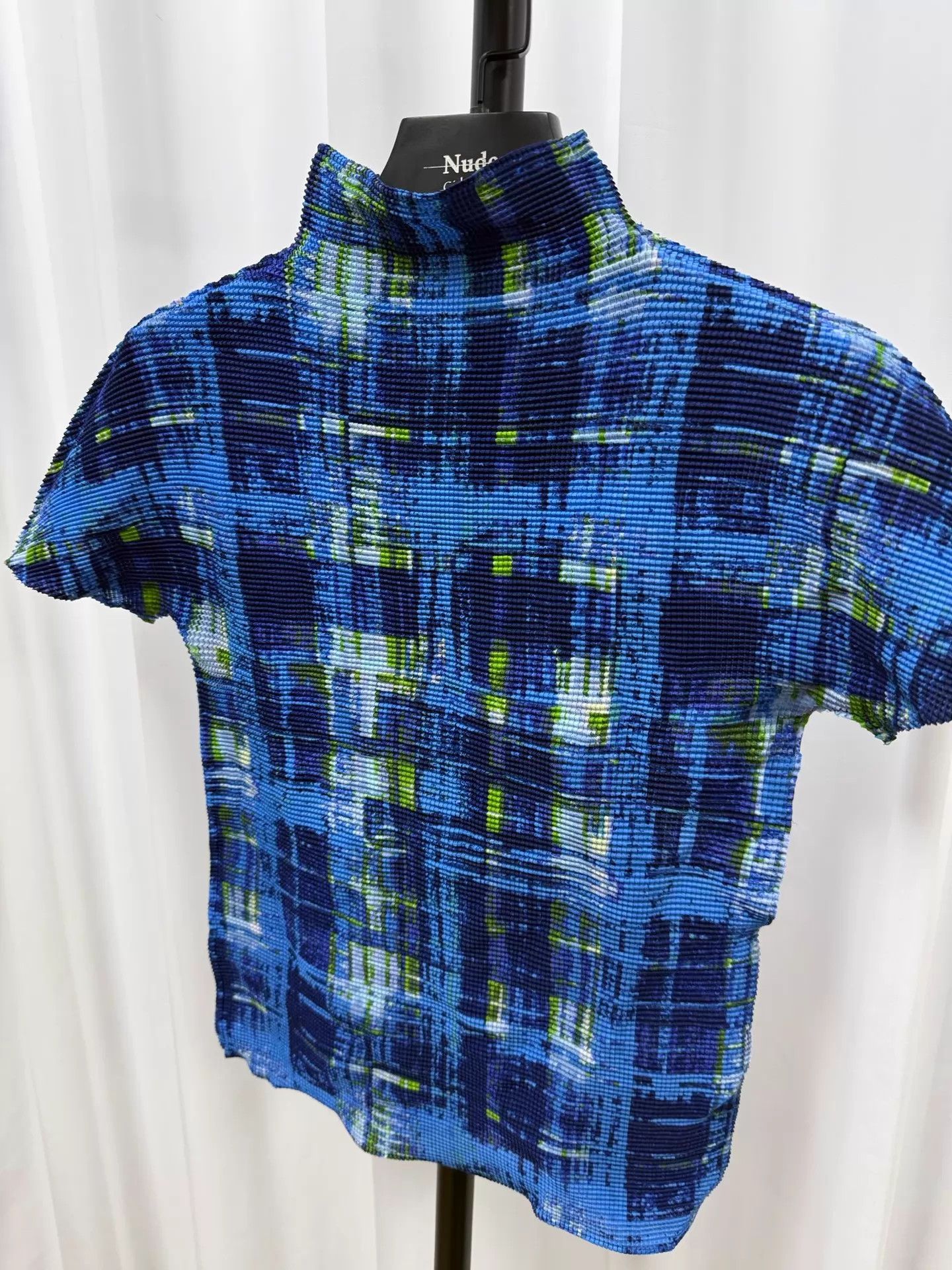 Issey Miyake ISSEY MIYAKE me blue green check short-sleeve shirt M Size M / US 6-8 / IT 42-44 - 3 Thumbnail