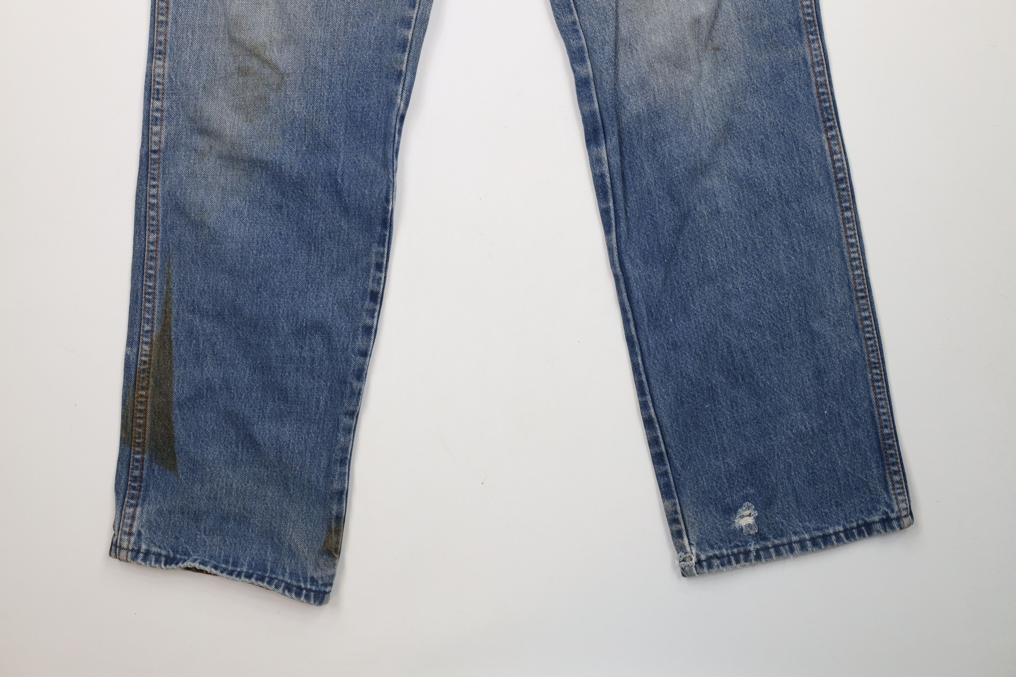 Vintage × Wrangler Vintage 80s 90s Wrangler Straight Leg Denim Jeans Blue USA Size US 34 / EU 50 - 4 Thumbnail