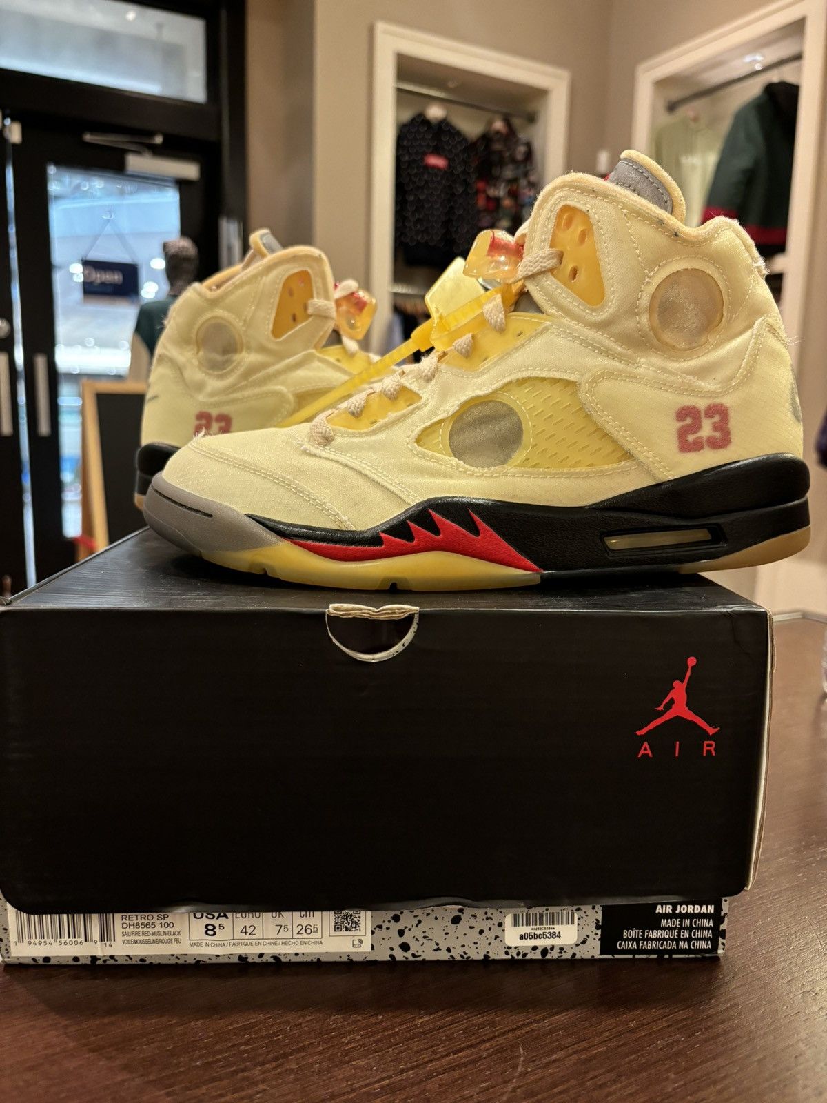 Jordan Brand Jordan x off white retro 5 SP Sail White | Grailed