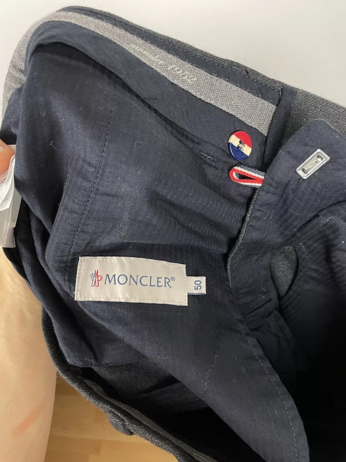 Moncler Moncler Pantalone Sportivo Mens Horse Riding Wool Pants Size US 34 / EU 50 - 10 Thumbnail