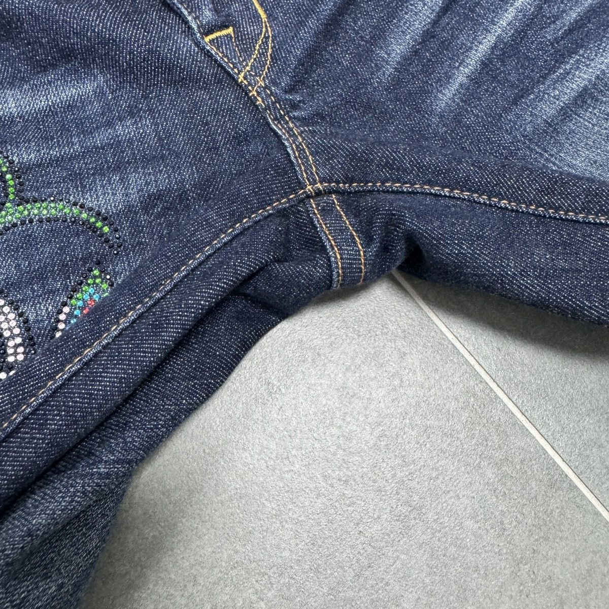 Christian Audigier × Ed Hardy Ed Hardy by Christian Audigier Tattoo Skull Y2K Jeans Size 34" / US 12 / IT 48 - 5 Thumbnail