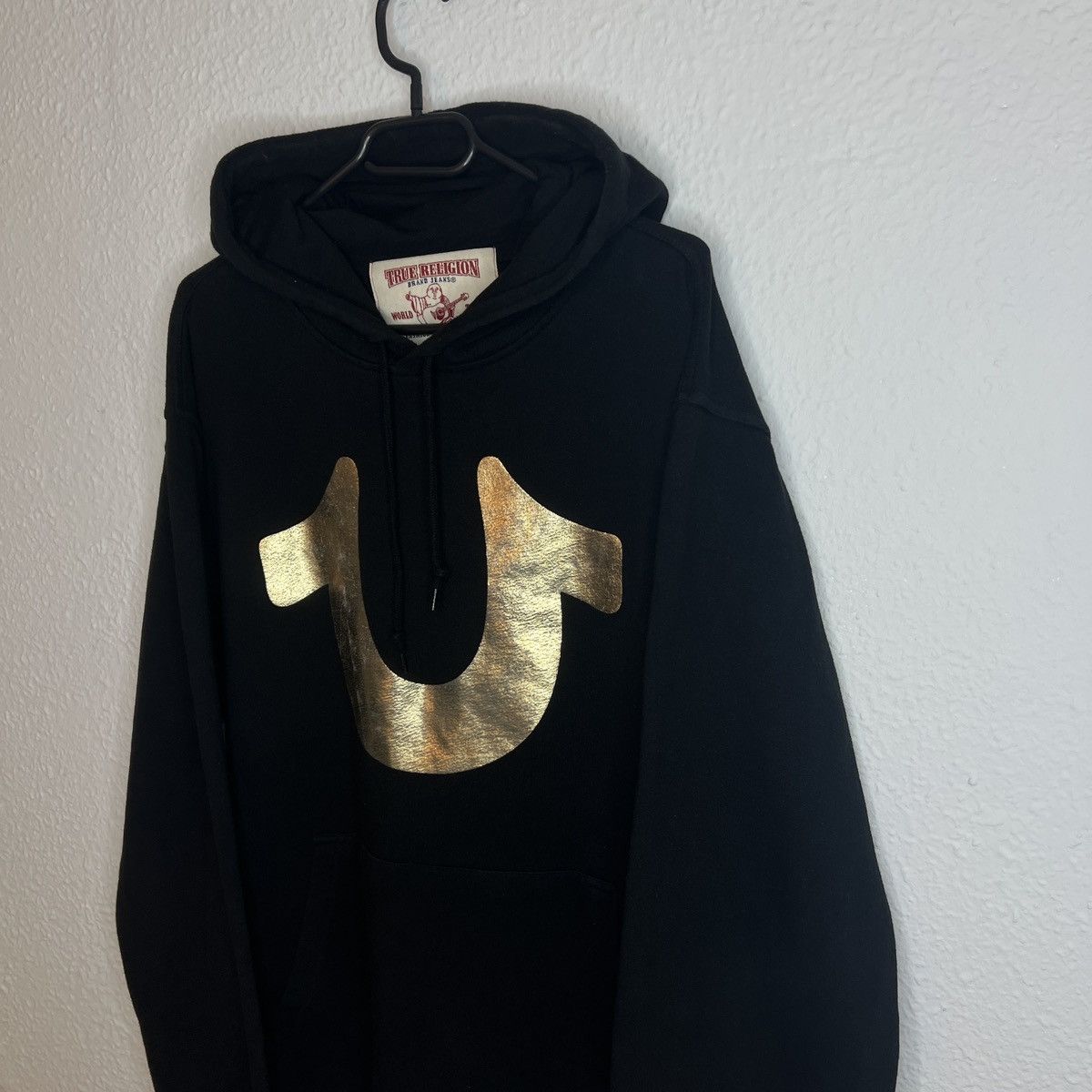 Japanese Brand × True Religion True Religion Hoodie Black Horseshoe Logo Gold Retro Drill Size US M / EU 48-50 / 2 - 3 Thumbnail