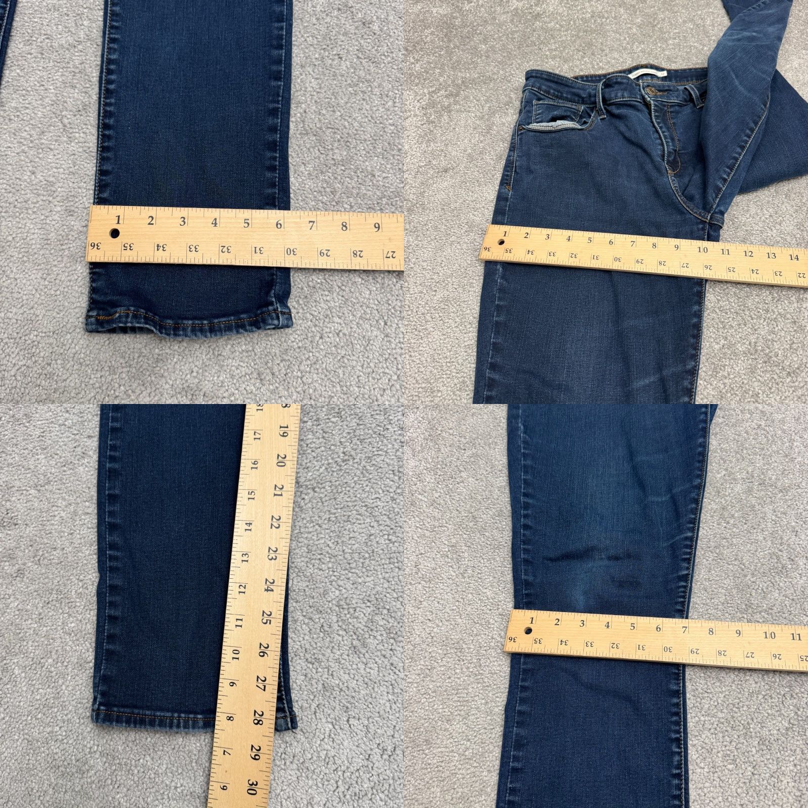 Levi's Levi's Jeans Womens 12 Dark Wash Mid Rise City Outdoor Preppy 5-Pocket Denim Cotton Blend Skinny Size 34" / US 12 / IT 48 - 10 Thumbnail