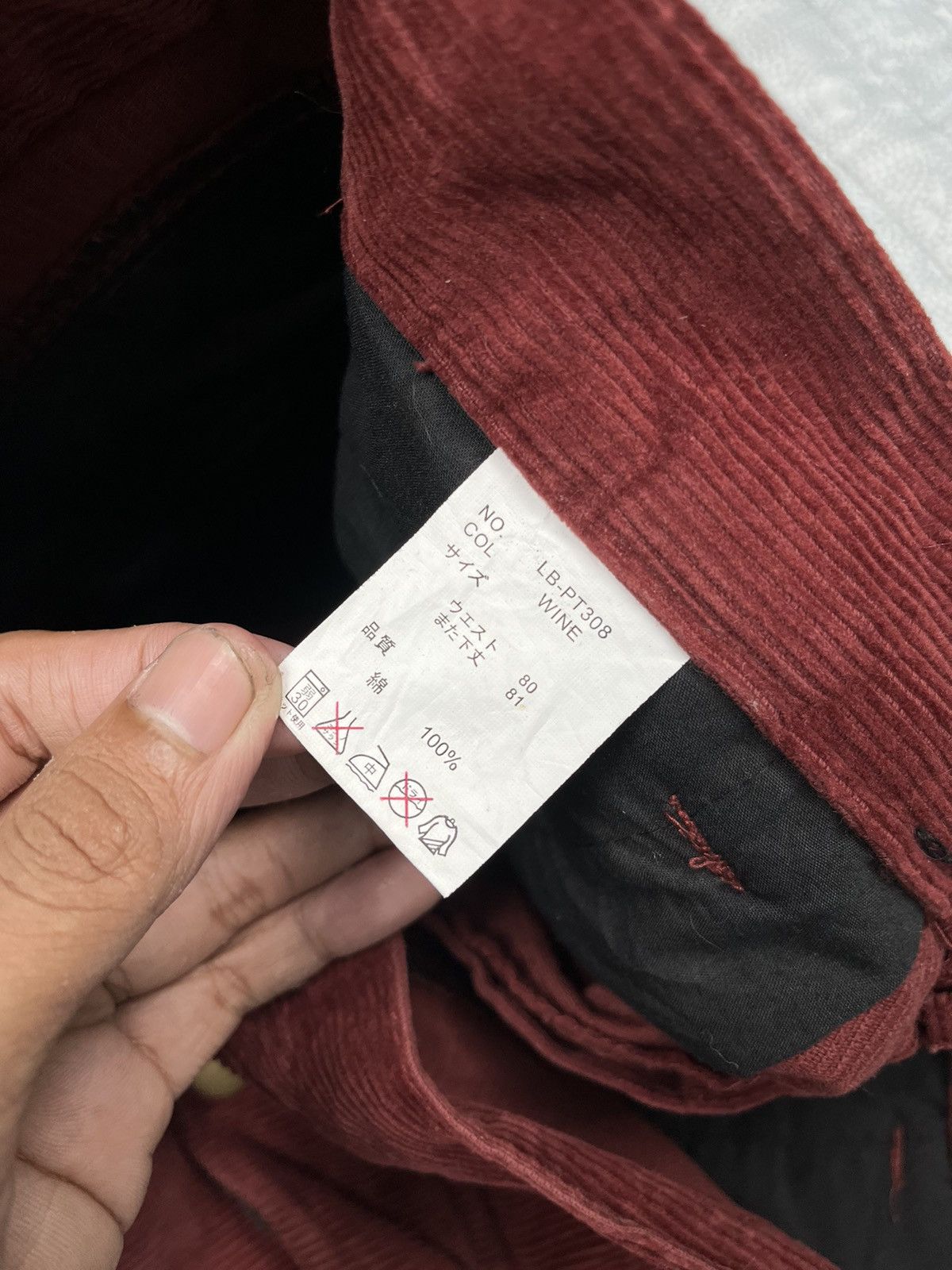 LOWBOX Distressed Corduroy Pants Lowbox Japanese Brand Size US 30 / EU 46 - 9 Thumbnail