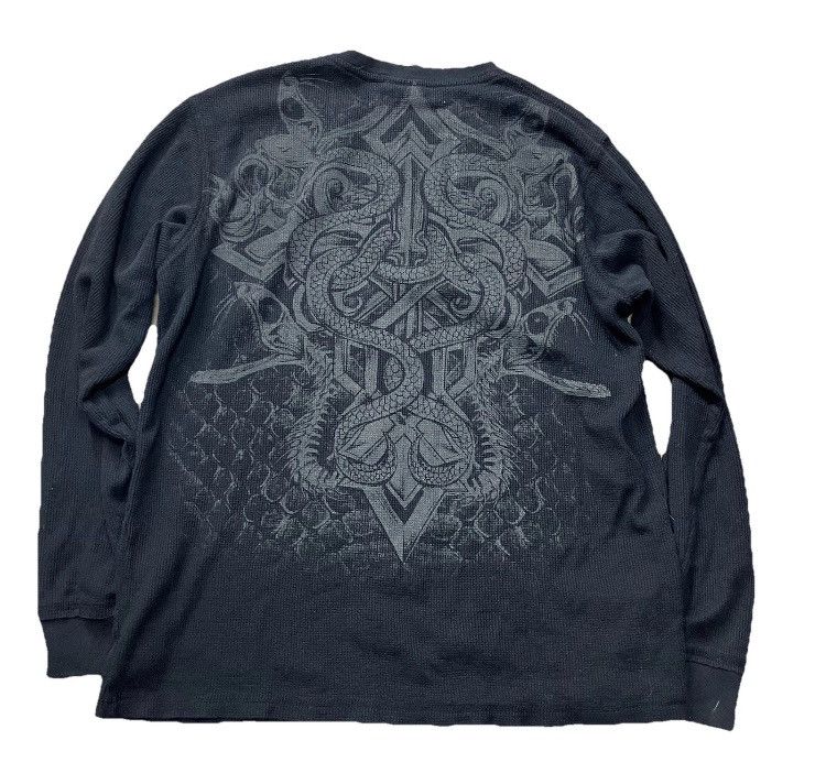 UFC × Vintage MMA Elite Medusa Thermal Long Sleeve Shirt Skull Y2K Size US L / EU 52-54 / 3 - 2 Thumbnail